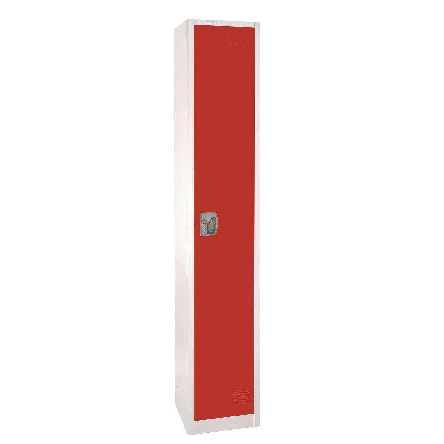 AdirOffice Steel Storage Locker, 1 Compartment, 12 x 12 x 72, Red