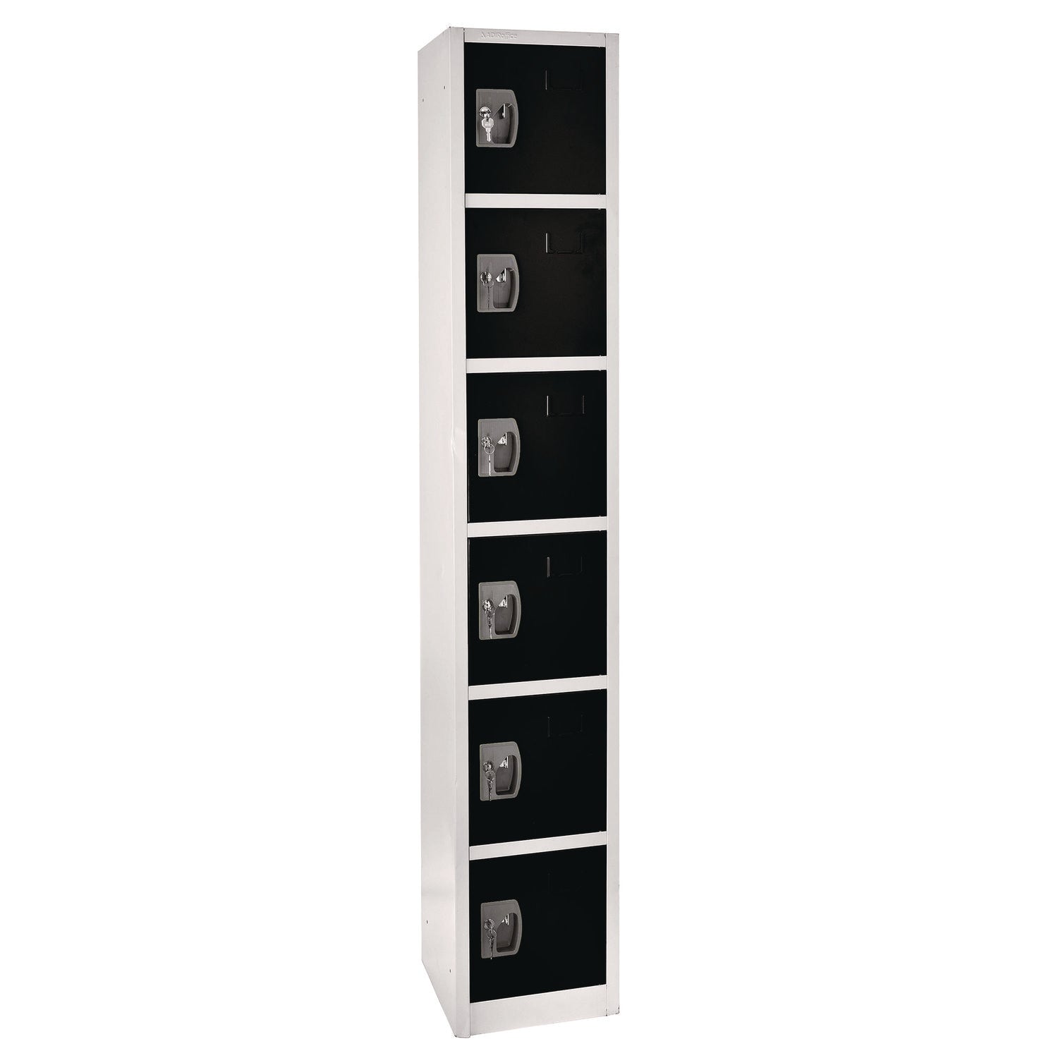 AdirOffice Steel Storage Locker | 6-Door Black
