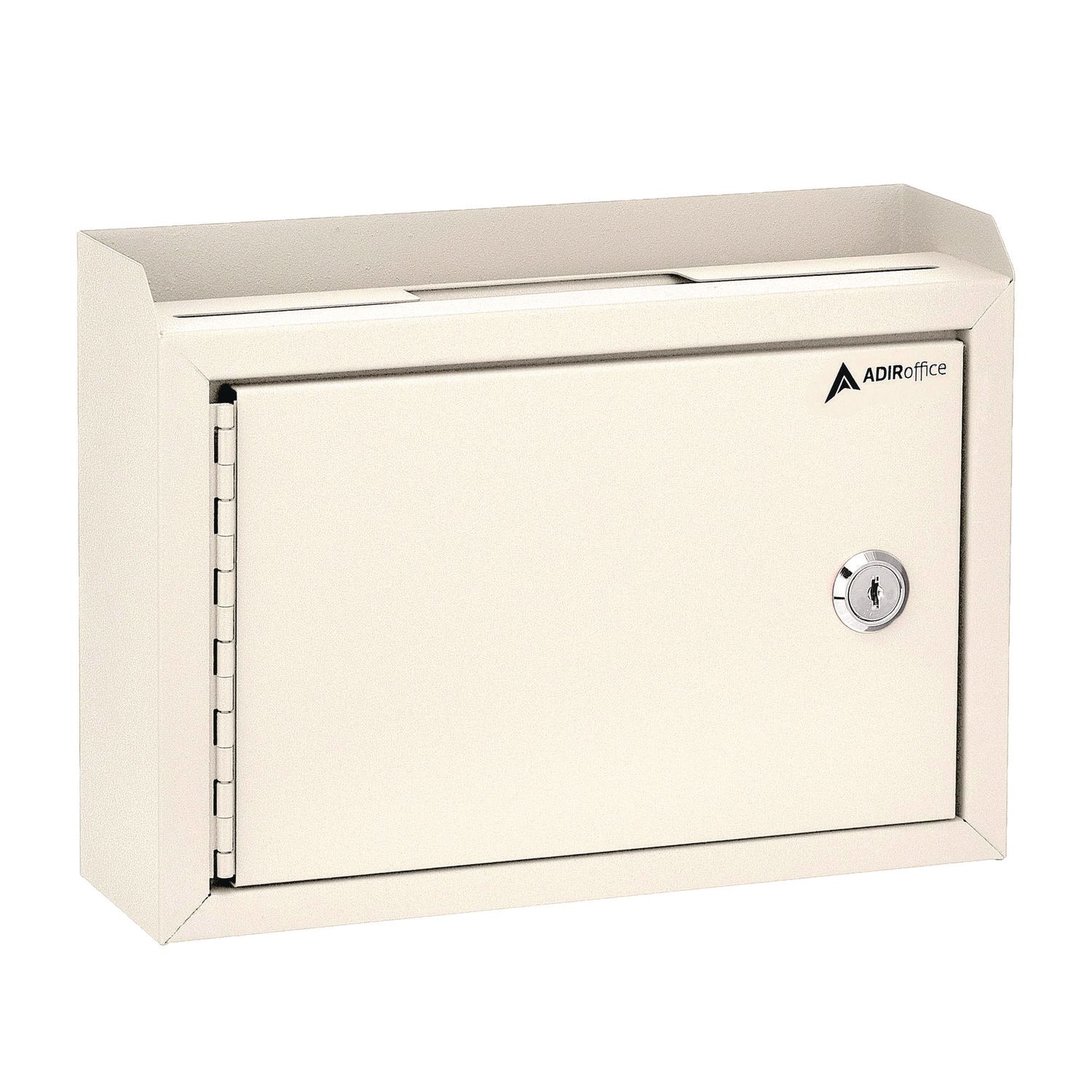 AdirOffice Medium Size Steel Multi-Purpose Secure Drop Box, 9.8 x 3.4 x 7.5, White