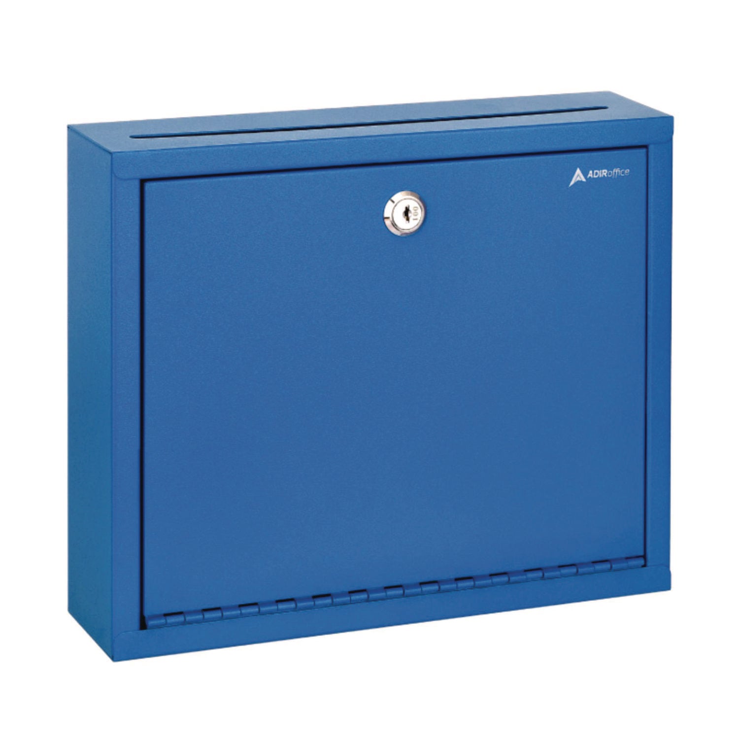 AdirOffice Large Size Steel Multi-Purpose Secure Drop Box, 12 x 3 x10, Blue
