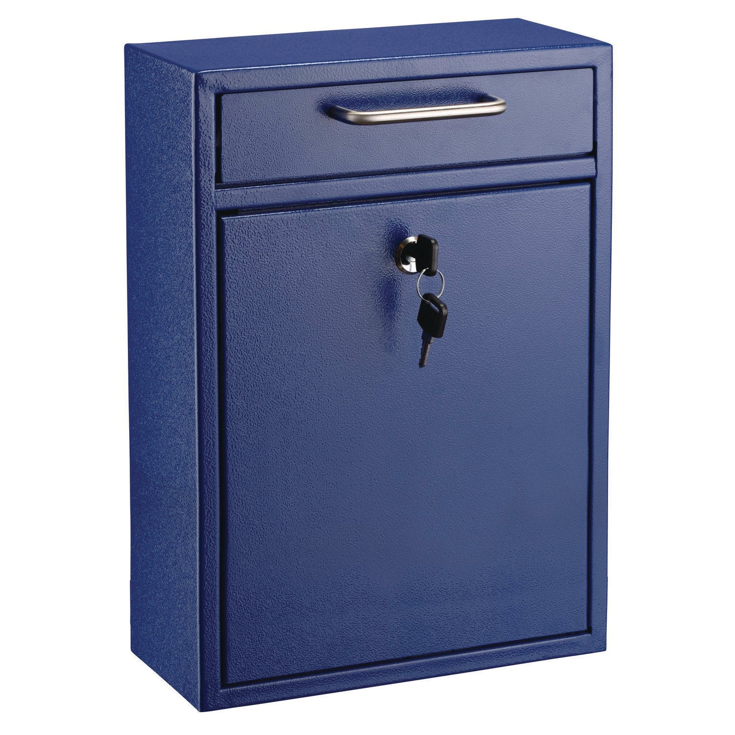 AdirOffice Large Ultimate Secure Drop Box Wall Mounted Mail Box, 11.2 x 4.7 x 16.2, Blue