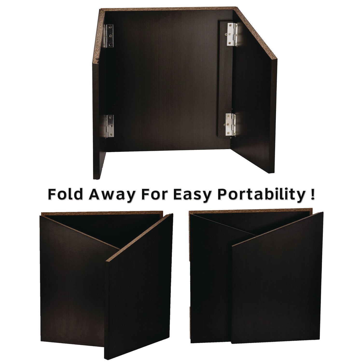 AdirOffice Foldable Tabletop Podium Lectern Speaker Stand, 27 x 16 x 19, Black