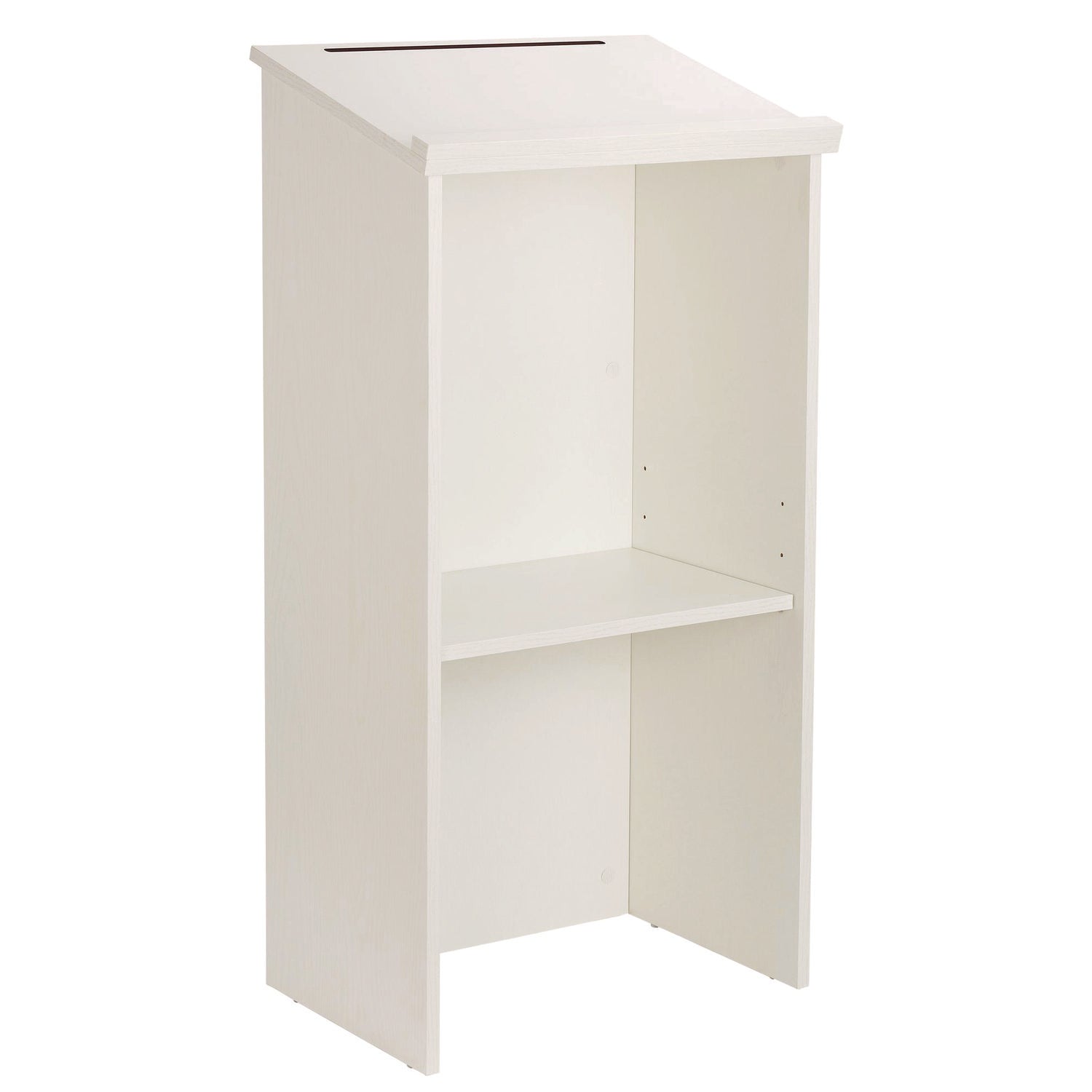 AdirOffice Wood Stand-up Podium Lectern Speaker Stand, 23 x 15 x 45.8, White