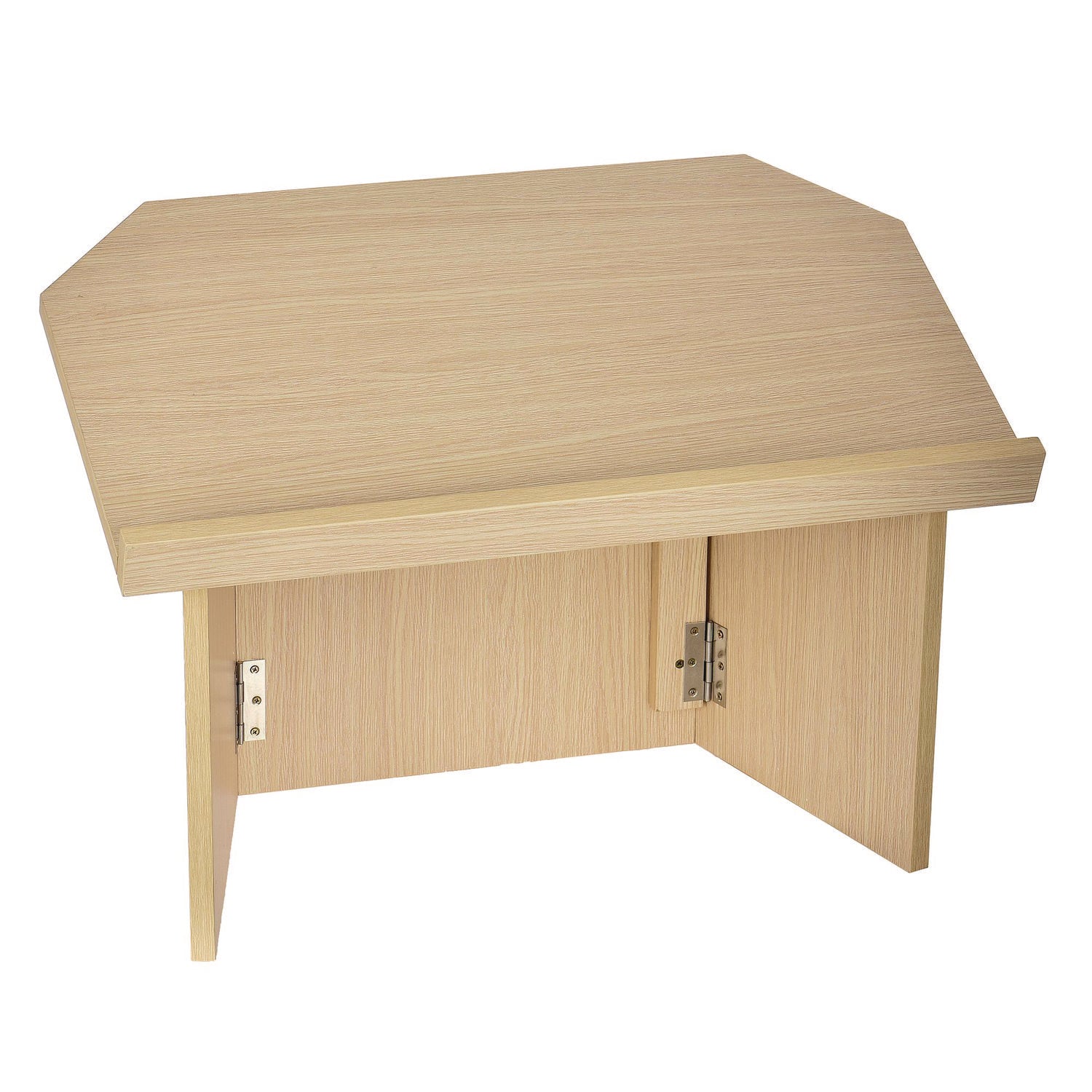 AdirOffice Foldable Tabletop Podium Lectern Speaker Stand, 27 x 16 x 19, Medium Oak