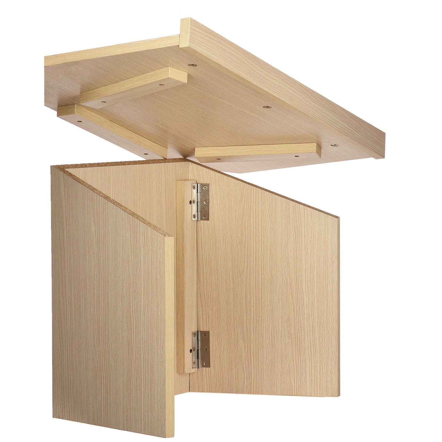AdirOffice Foldable Tabletop Podium Lectern Speaker Stand, 27 x 16 x 19, Medium Oak