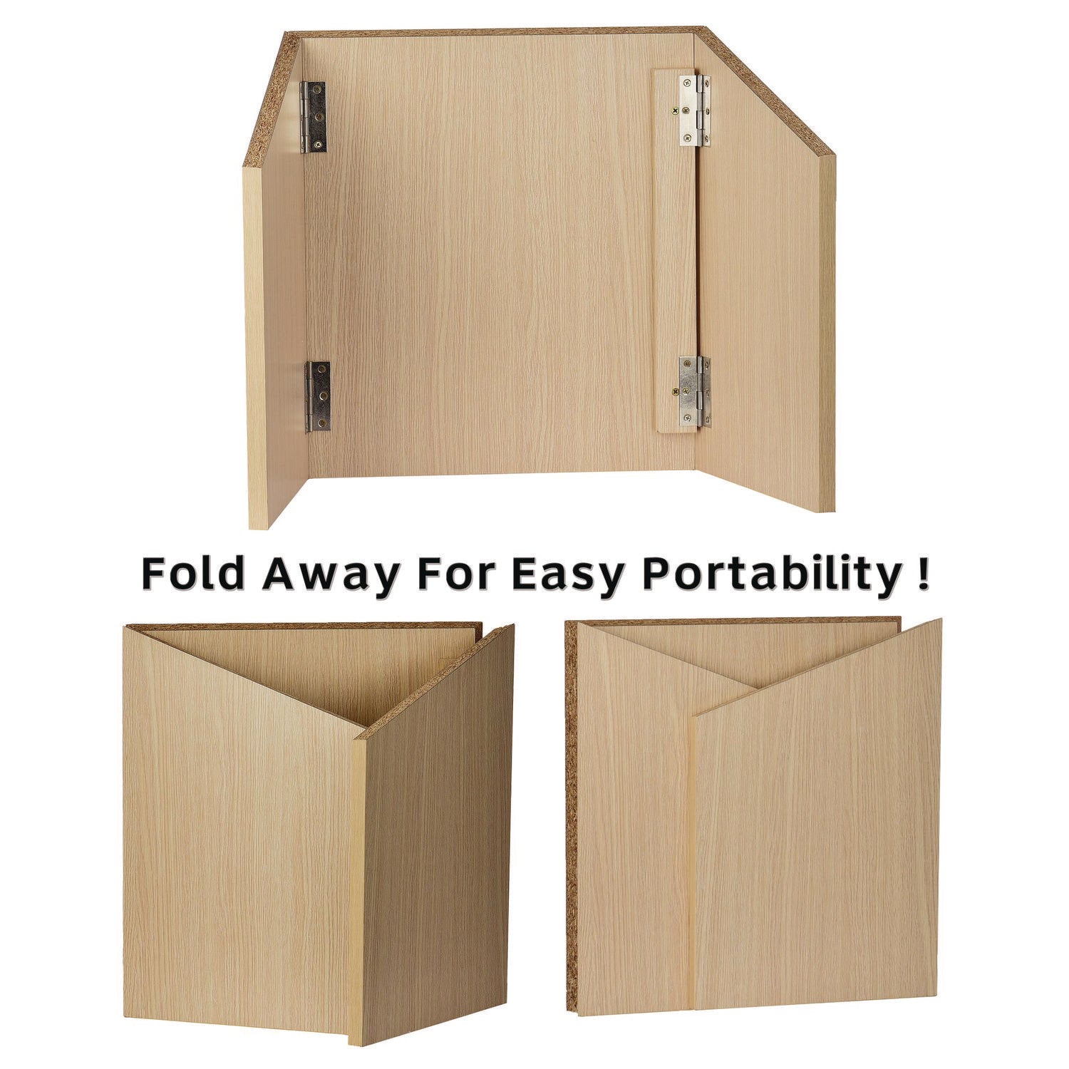 AdirOffice Foldable Tabletop Podium Lectern Speaker Stand, 27 x 16 x 19, Medium Oak