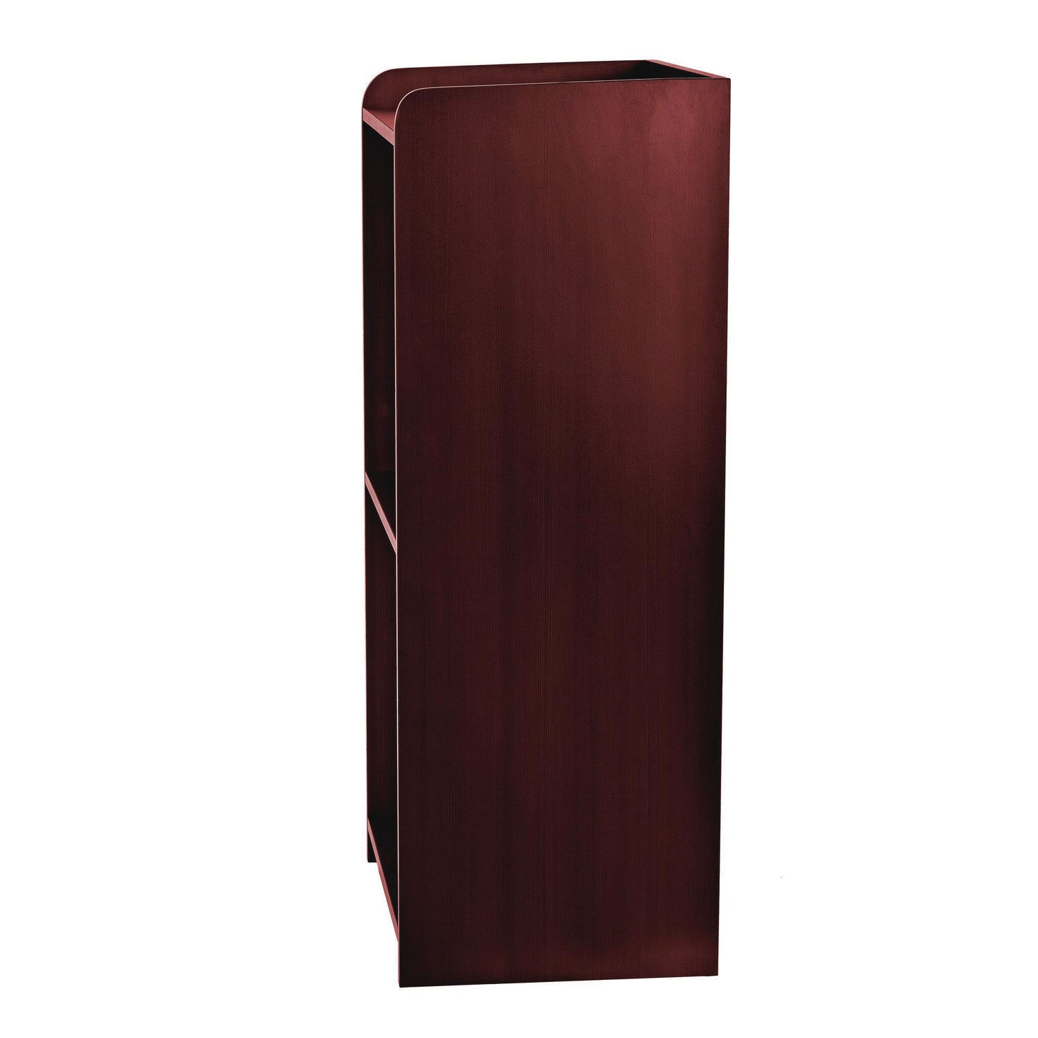AdirOffice Wood Mobile Presentation Lectern Speaker Stand with Shelves, 22.44 x 16.53 x 45.98, Mahogany