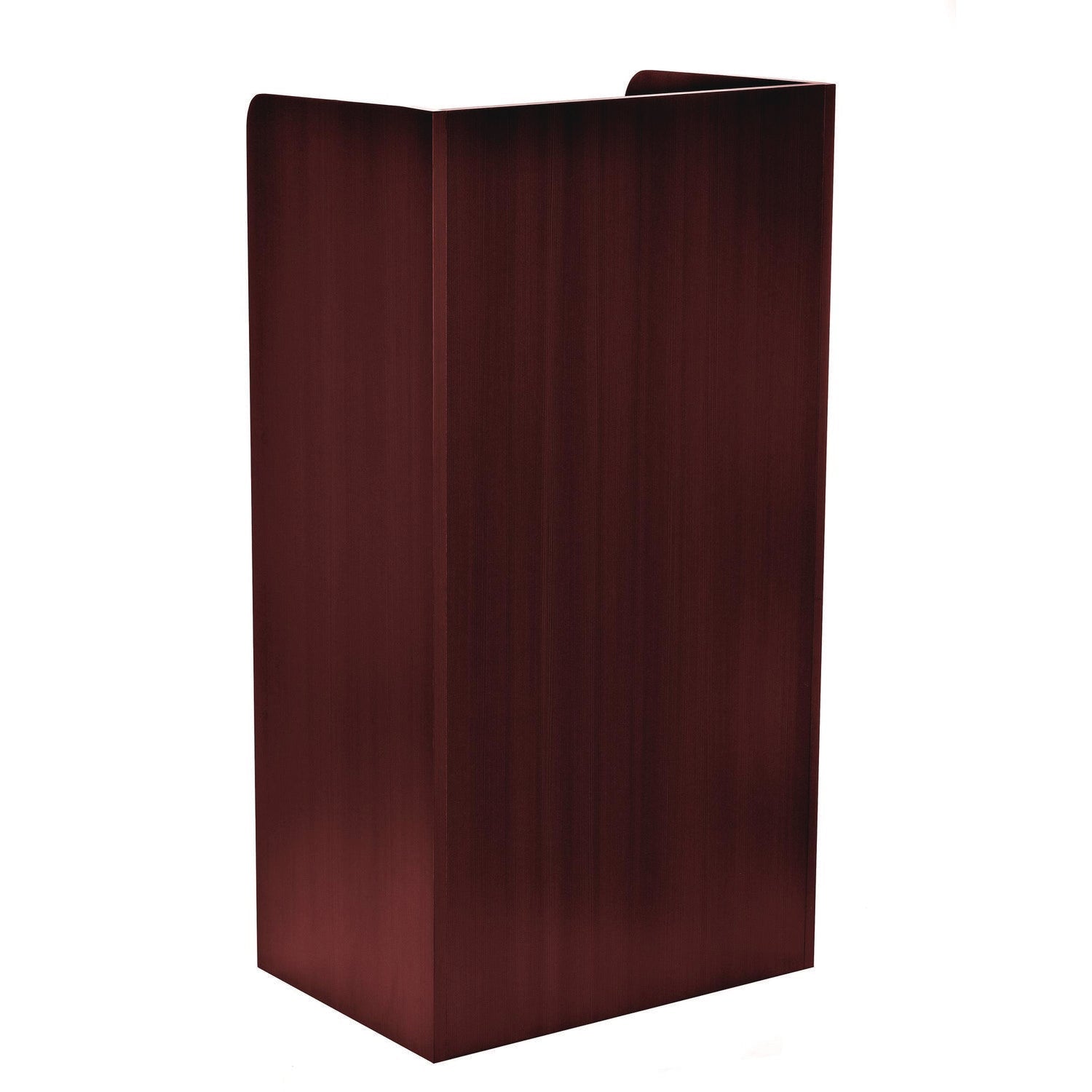 AdirOffice Wood Mobile Presentation Lectern Speaker Stand with Shelves, 22.44 x 16.53 x 45.98, Mahogany