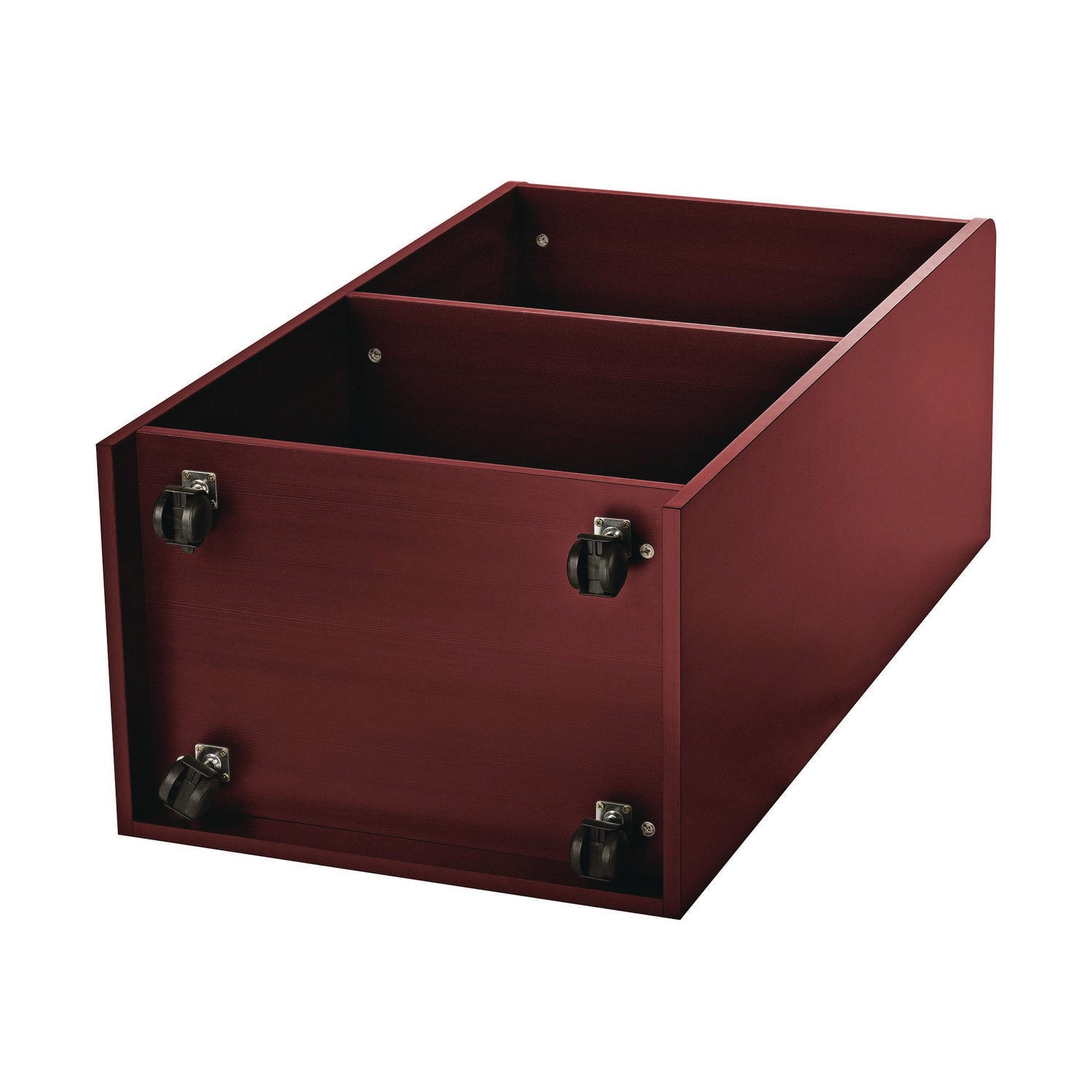AdirOffice Wood Mobile Presentation Lectern Speaker Stand with Shelves, 22.44 x 16.53 x 45.98, Mahogany