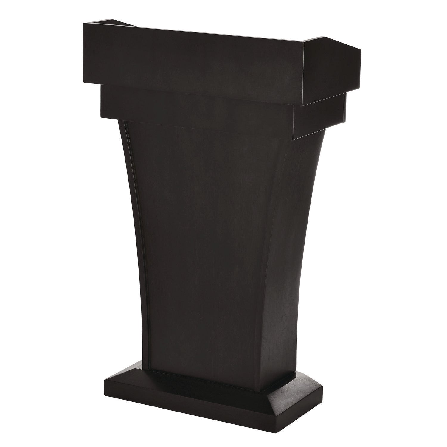 AdirOffice Wood Stand-Up Podium Lectern Speaker Stand with Drawer and Storage Area, 27.55 x 14 x 43.3, Black