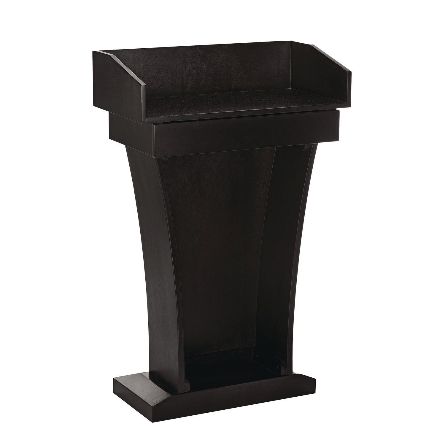 AdirOffice Wood Stand-Up Podium Lectern Speaker Stand with Drawer and Storage Area, 27.55 x 14 x 43.3, Black