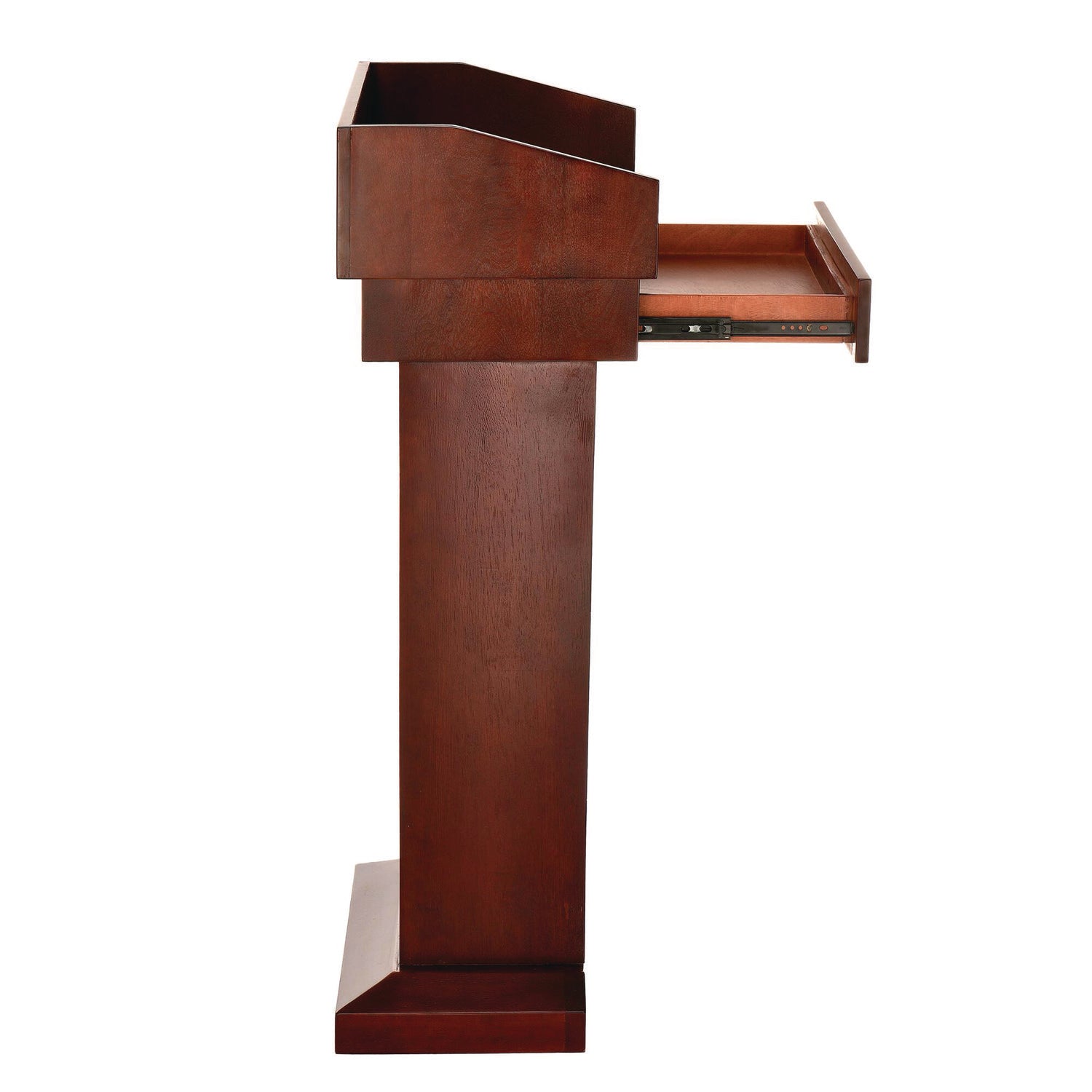 AdirOffice Wood Stand-Up Podium Lectern Speaker Stand with Drawer and Storage Area, 27.55 x 14 x 43.3, Cherry