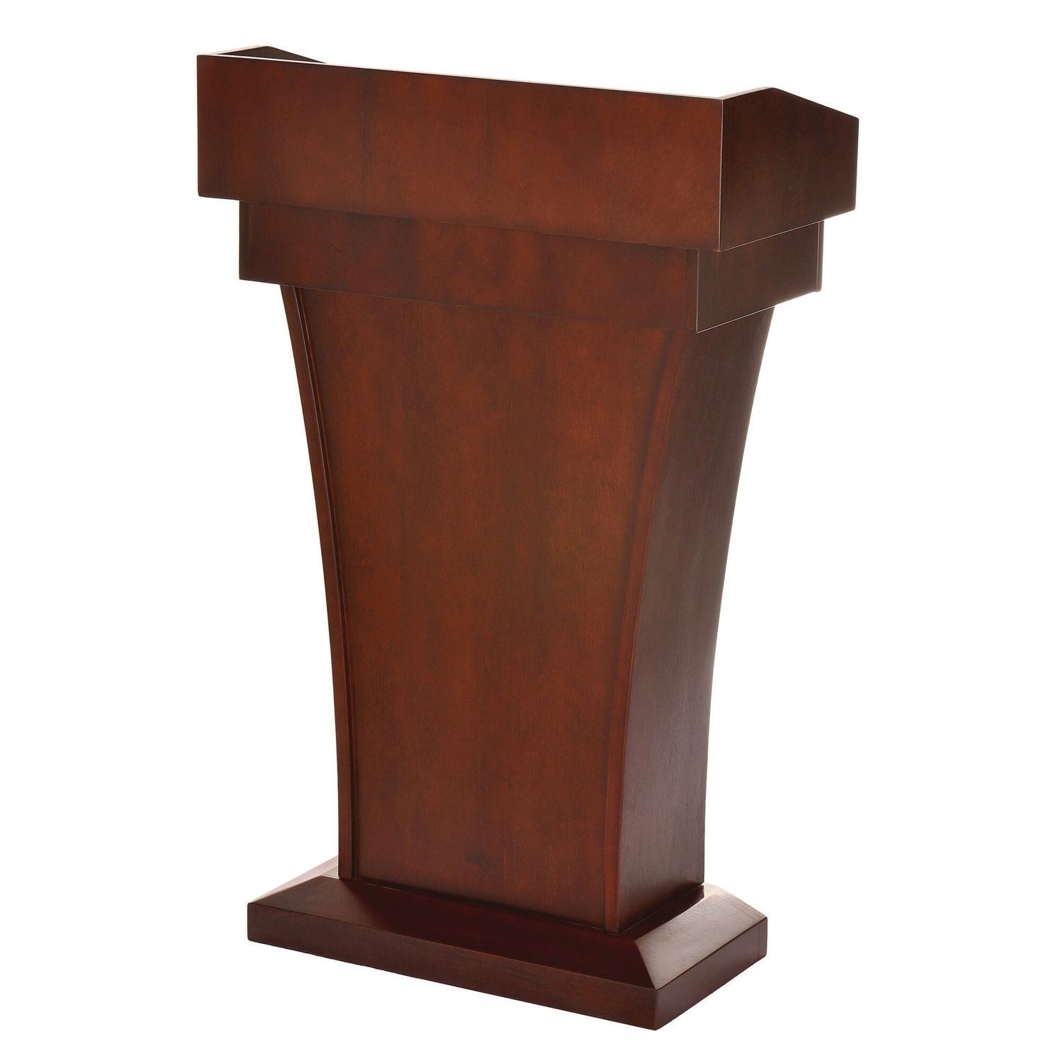 AdirOffice Wood Stand-Up Podium Lectern Speaker Stand with Drawer and Storage Area, 27.55 x 14 x 43.3, Cherry