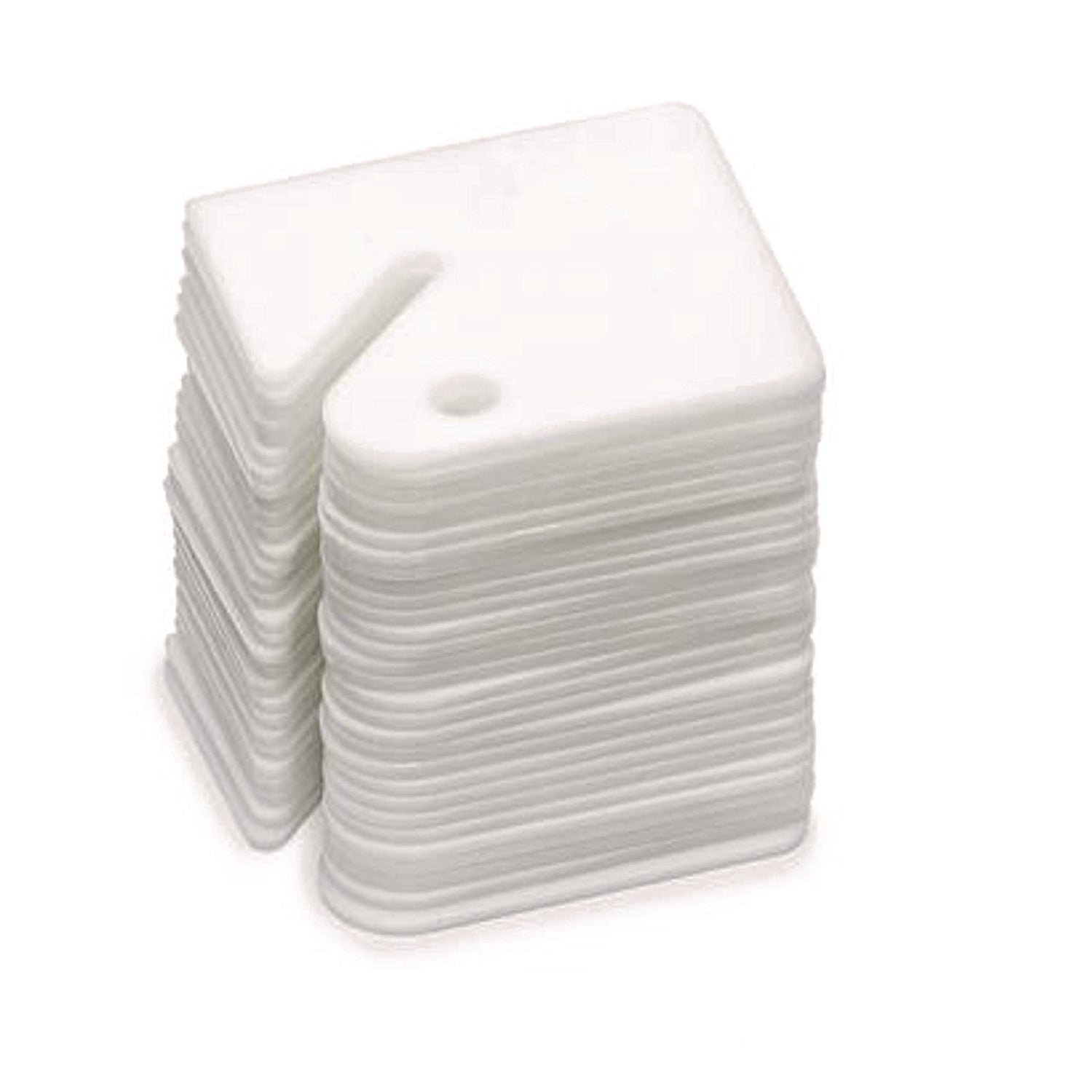 AdirOffice Plastic Identification Key Tags, White, 100/Pack