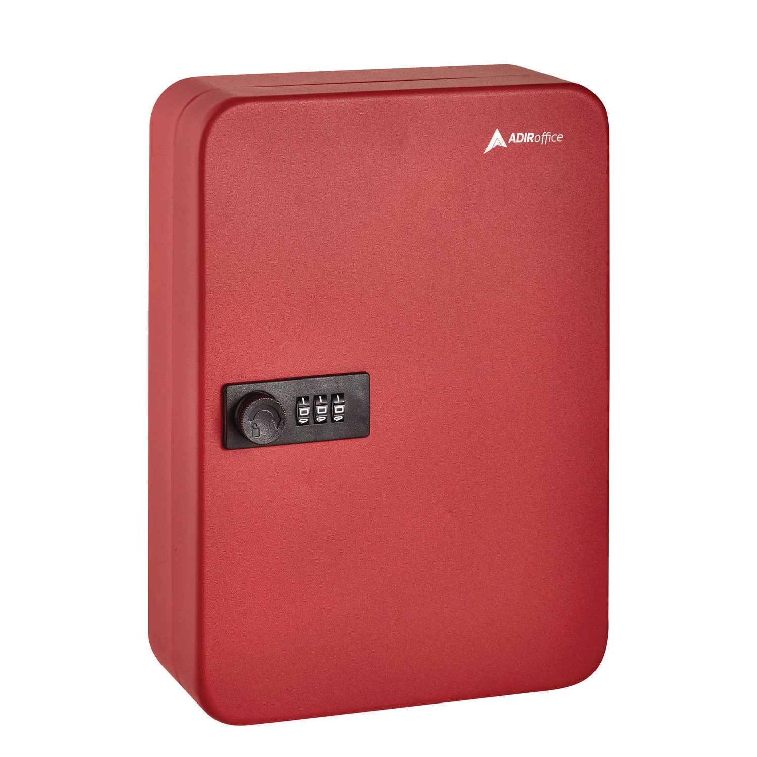 AdirOffice Steel Heavy-Duty Key Cabinet with Combination Lock, 48-Key, 7.1 x 3 x 10, Stainless Steel 304, Red