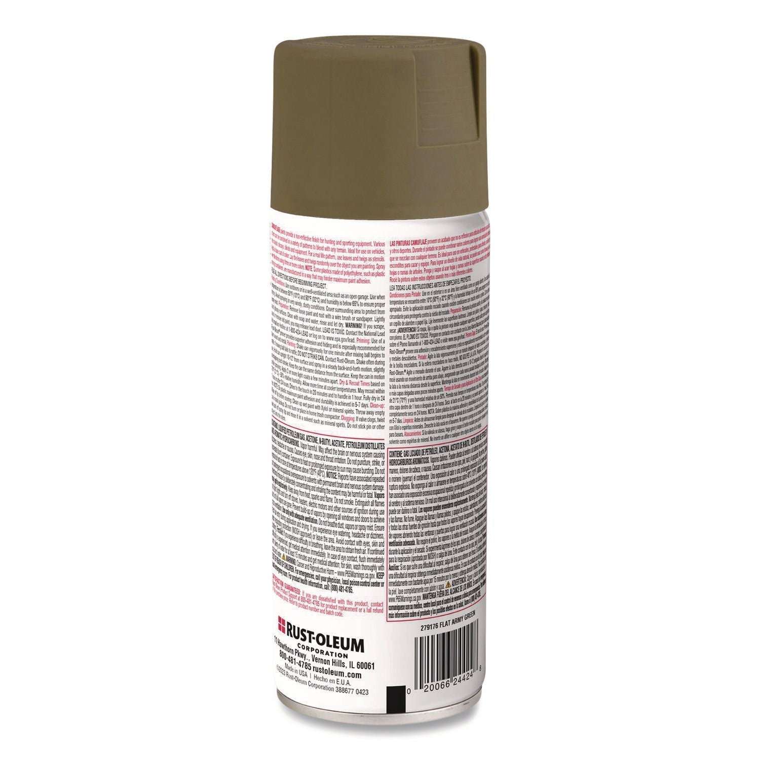 Rust-Oleum® Camouflage Spray Paint, Flat Army Green, 12 oz Aerosol Can