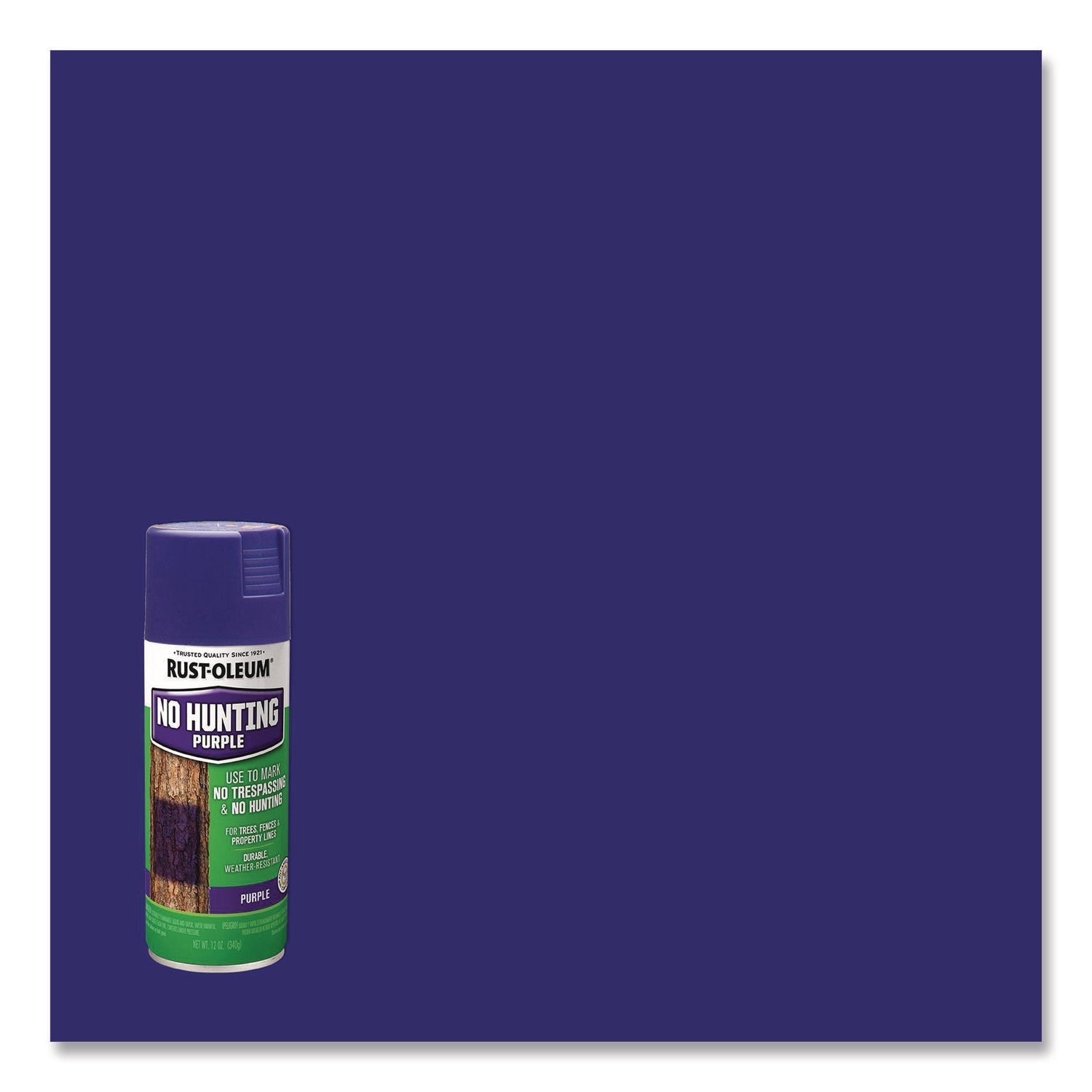 Rust-Oleum® Specialty No Hunting Purple Spray Paint, Flat No Hunting Purple, 12 oz Aerosol Can, 6/Carton