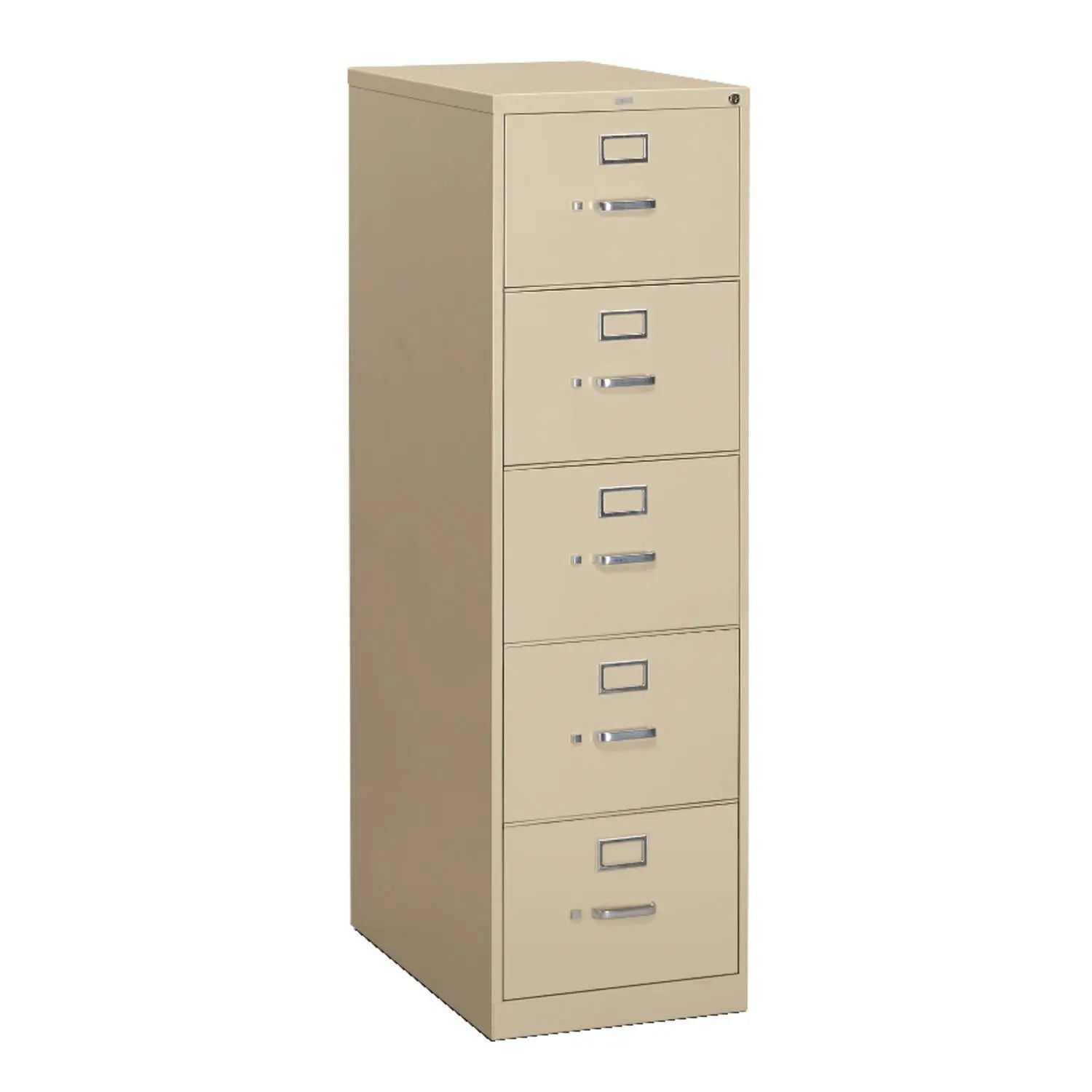 HON® 310 Series Vertical File, 4 Legal-Size File Drawers, Black, 18.25" X 26.5" X 52"