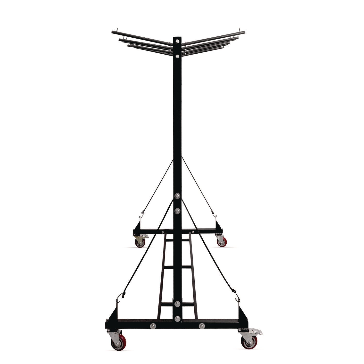 AdirOffice Folding Chair and Table Combo Cart, Metal, 600 lb Capacity, 33.7 x 65 x 67, Black