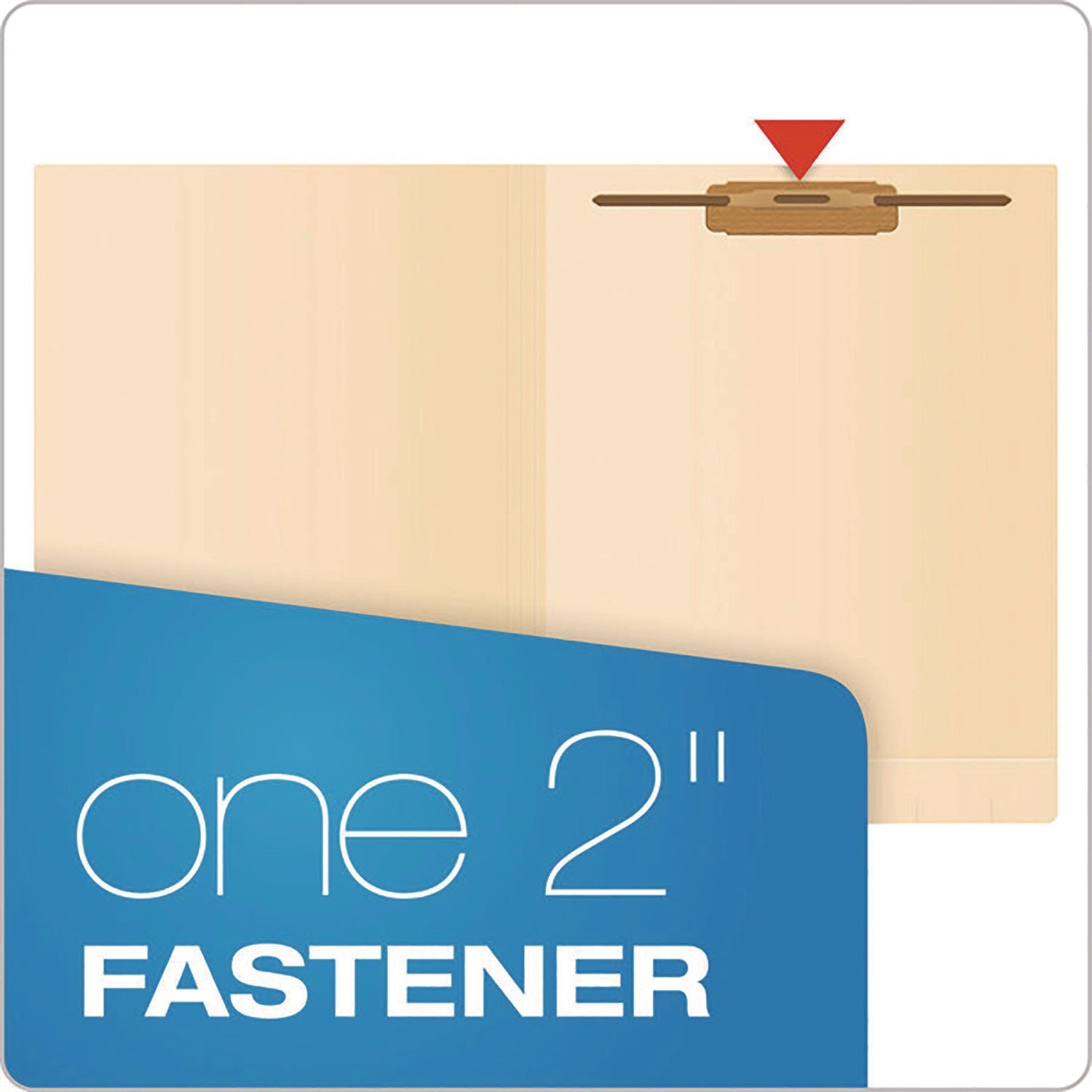 Pendaflex® SmartShield End Tab Fastener Folders, 1 Fastener, Letter Size, Manila Exterior, 50/Box