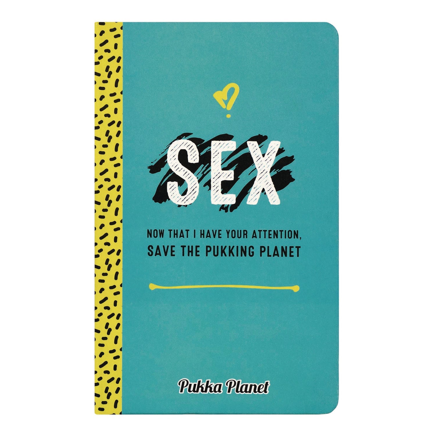 PUKKA PAD® Soft Cover Eco Notebook, 1-Subject, Medium/College Rule, Turquoise/Black/White/Yellow Cover, (96) 8.3 x 5.8 Sheets