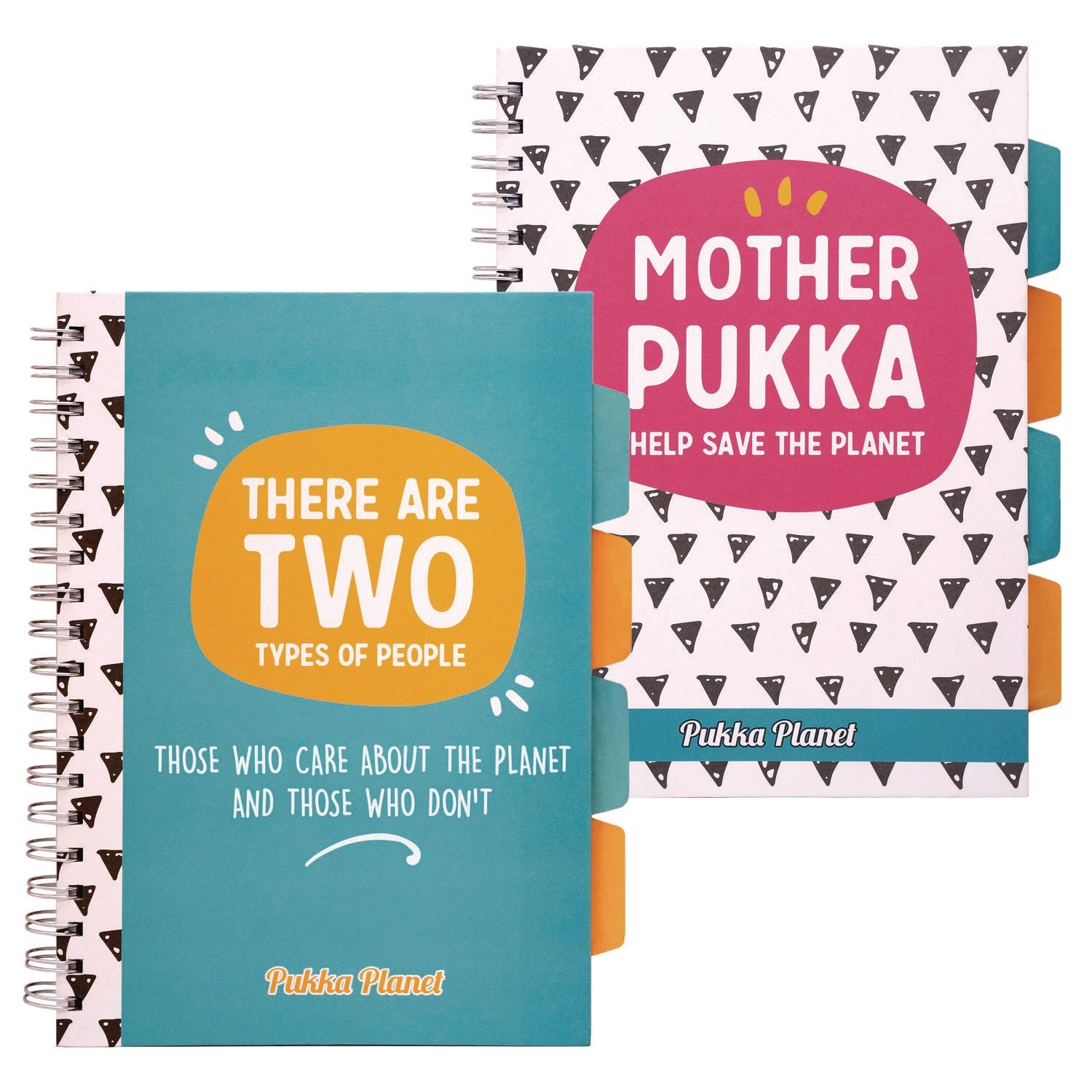 PUKKA PAD® B5 Size Eco Project Book, 4-Subject, Medium/College Rule, Assorted Multicolor Covers, (100) 9.8 x 6.9 Sheets, 2/Pack