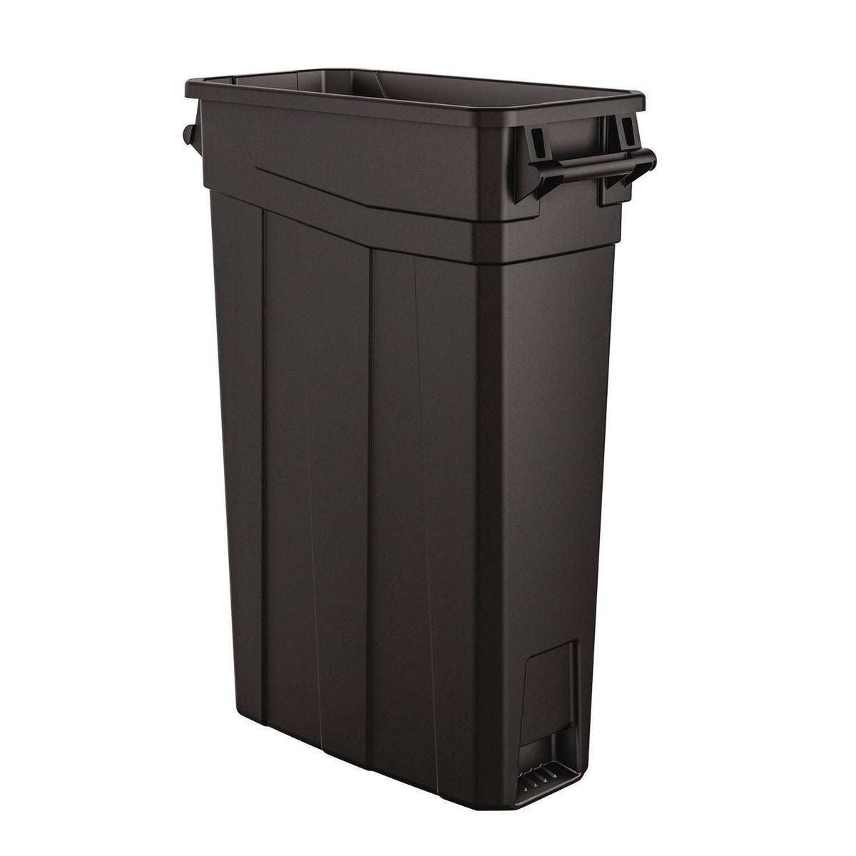 Suncast Commercial® 23 Gallon Resin Slim Trash Can, Plastic, Black