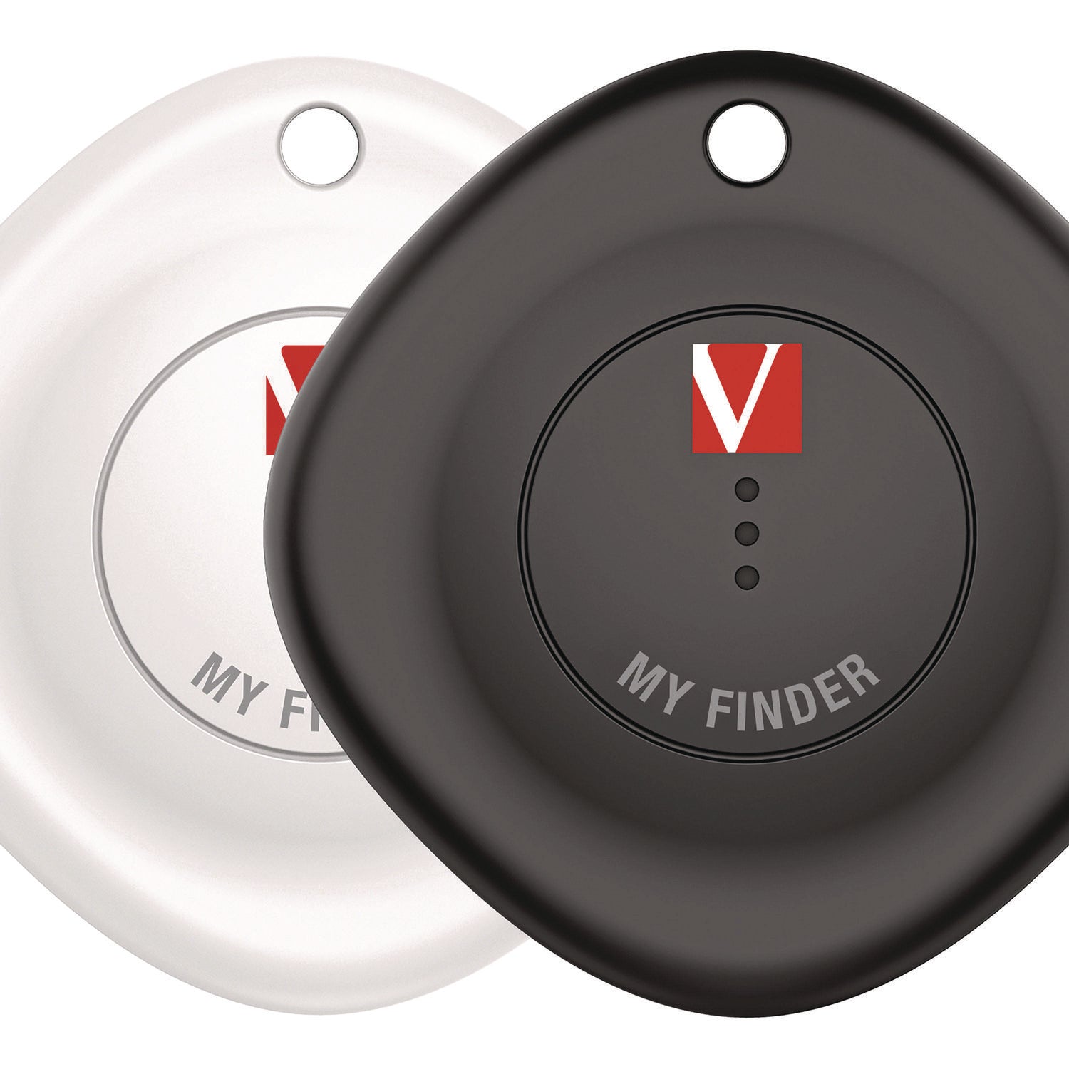 Verbatim® My Finder Bluetooth Tracker for Apple iOS, Black/White, 2/Pack