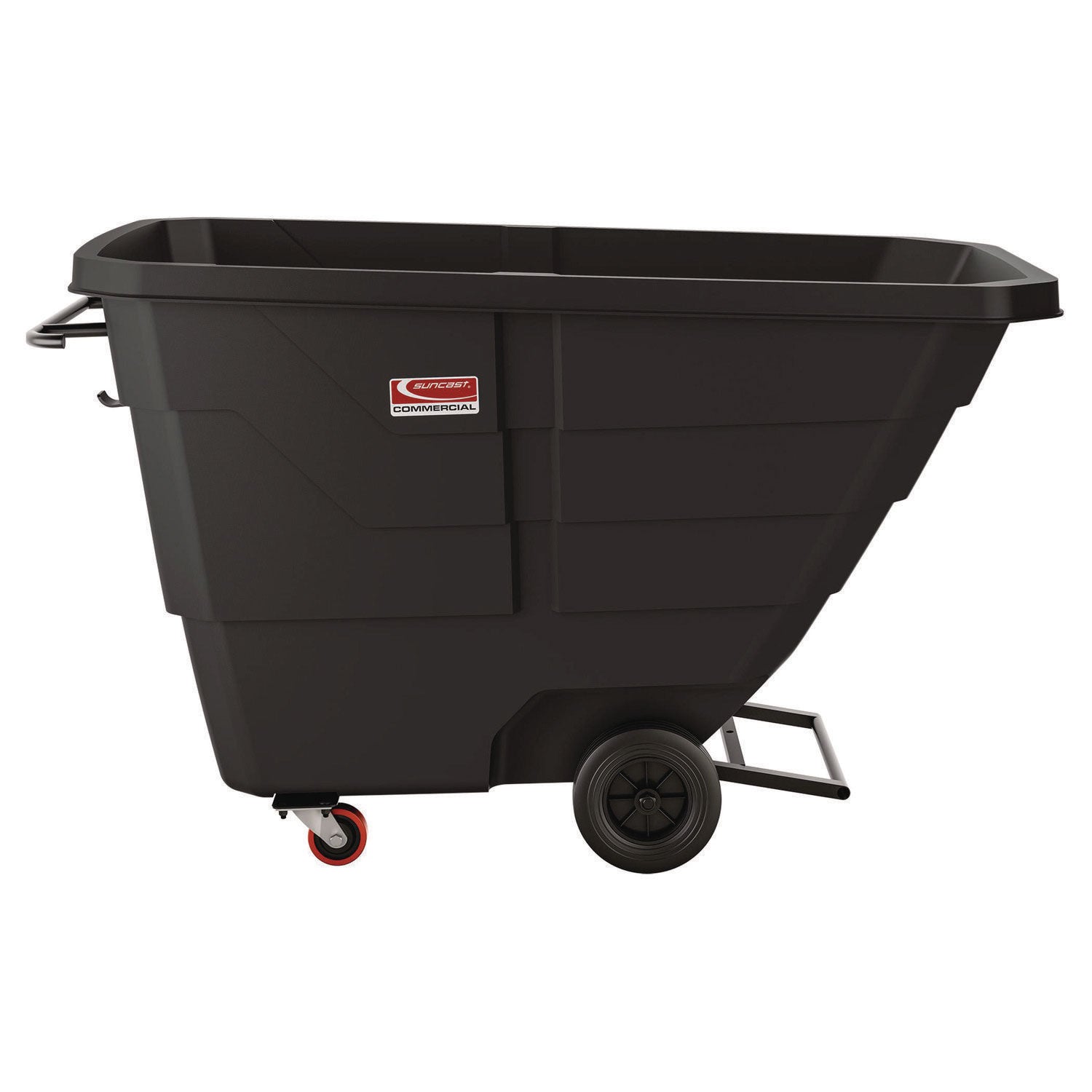 Suncast Commercial® 1 cu yd Light Duty Tilt Truck, 1,250 lb Capacity, Black