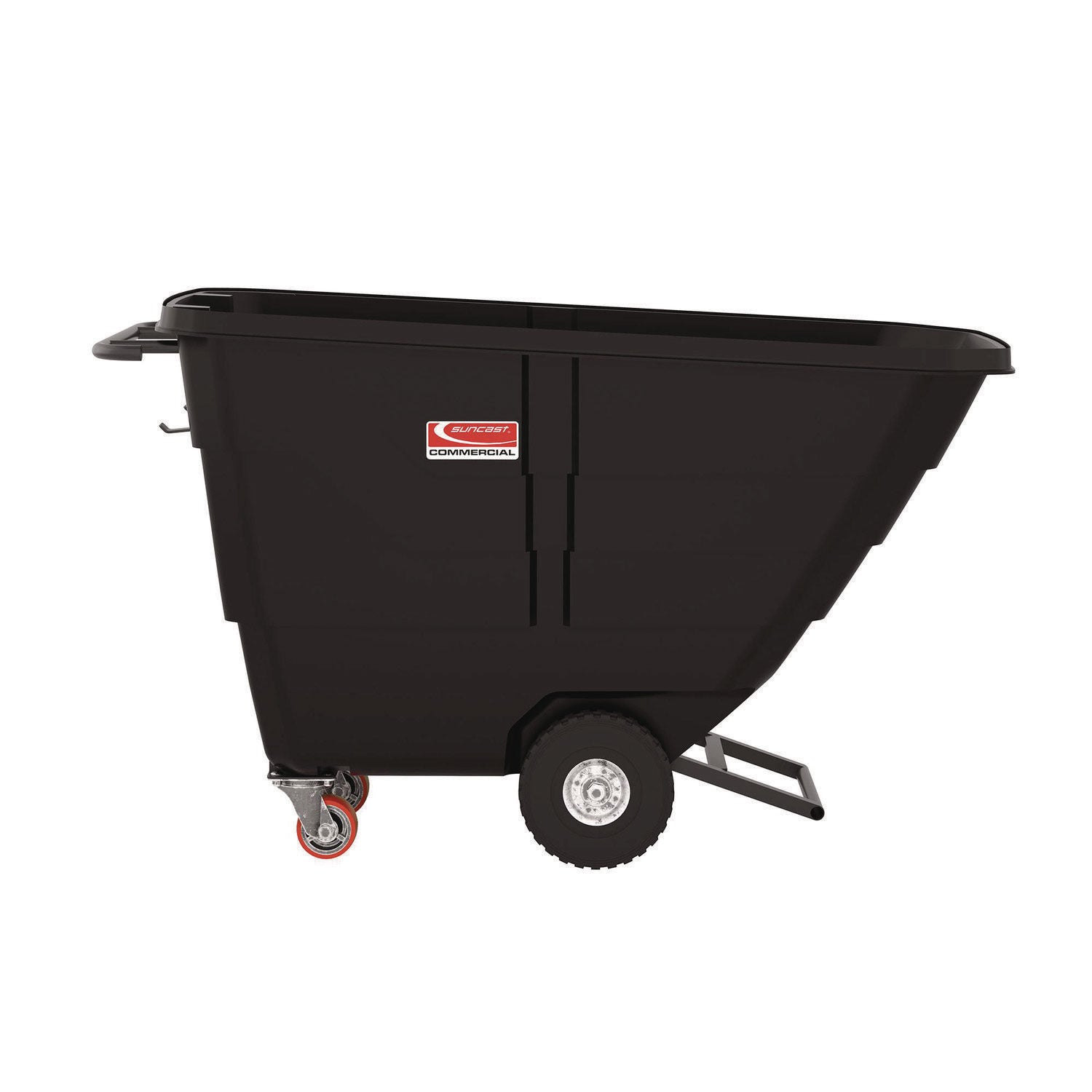 Suncast Commercial® 0.5 cu yd Light Duty Tilt Truck, 850 lb Capacity, Black