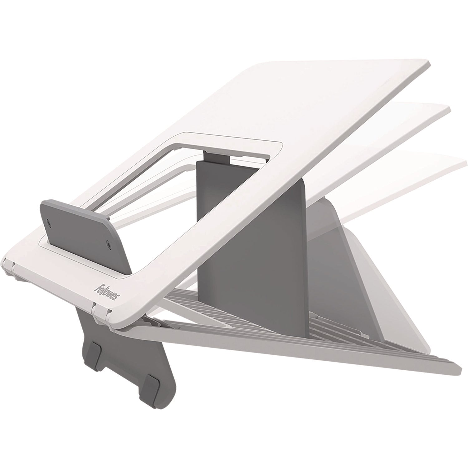 Fellowes® Breyta Laptop Stand, 9.25" x 10.55" x 0.55" to 8", White, Supports Up to 8.8 lbs