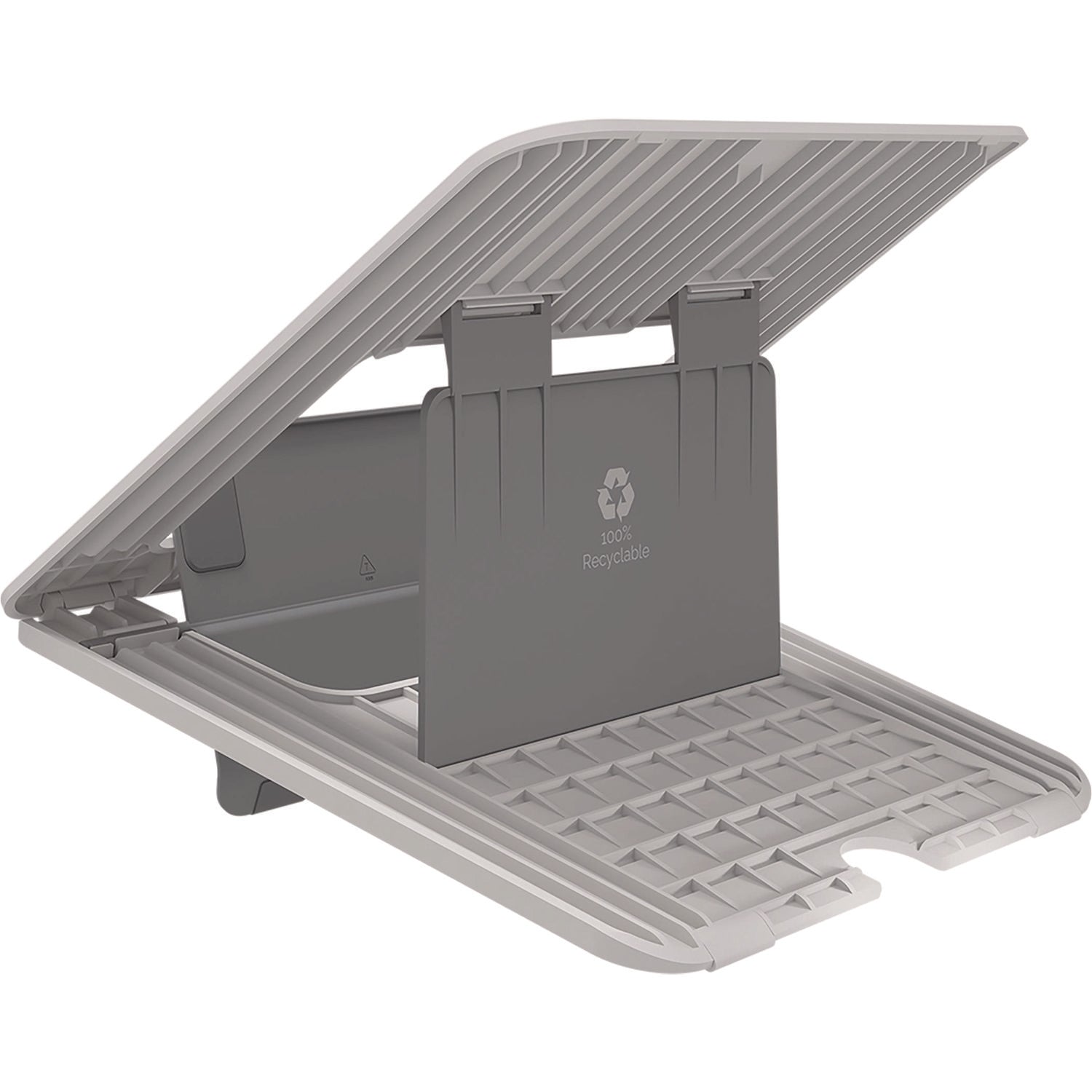 Fellowes® Breyta Laptop Stand, 9.25" x 10.55" x 0.55" to 8", White, Supports Up to 8.8 lbs