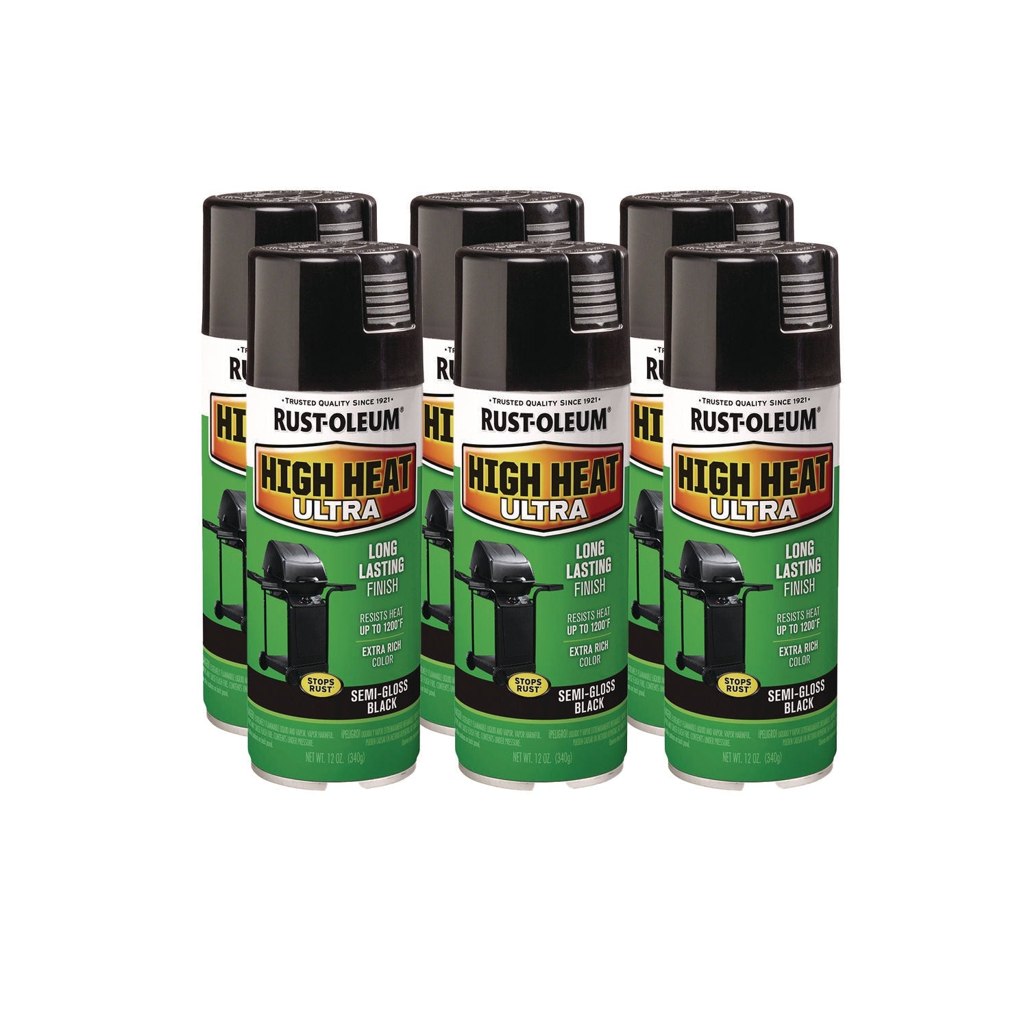 Rust-Oleum High Heat Enamel Spray Paint | 6/Ctn