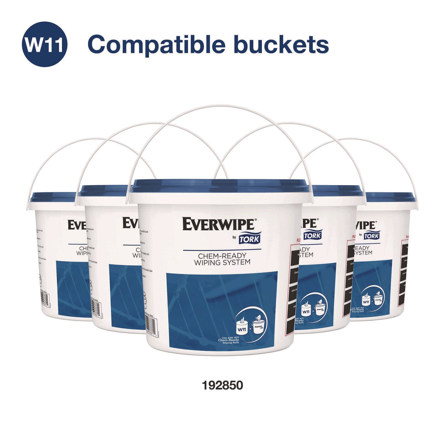 Tork® Chem-Ready Wiping Rolls, 1-Ply, 12 x 12, White, 90 Sheets, 6 Rolls/Carton