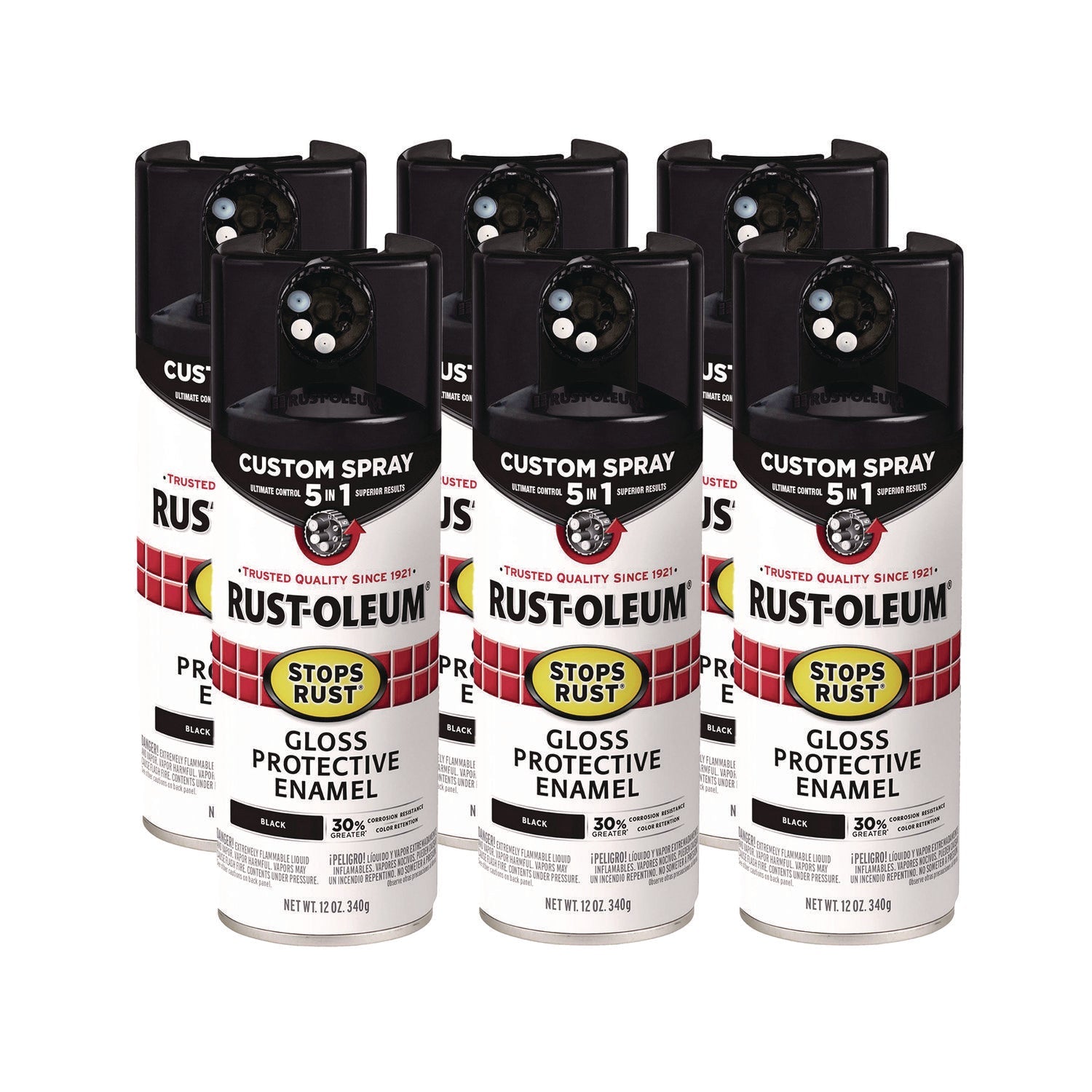 Rust-Oleum Stops Rust 5-in-1 Spray Paint | Black