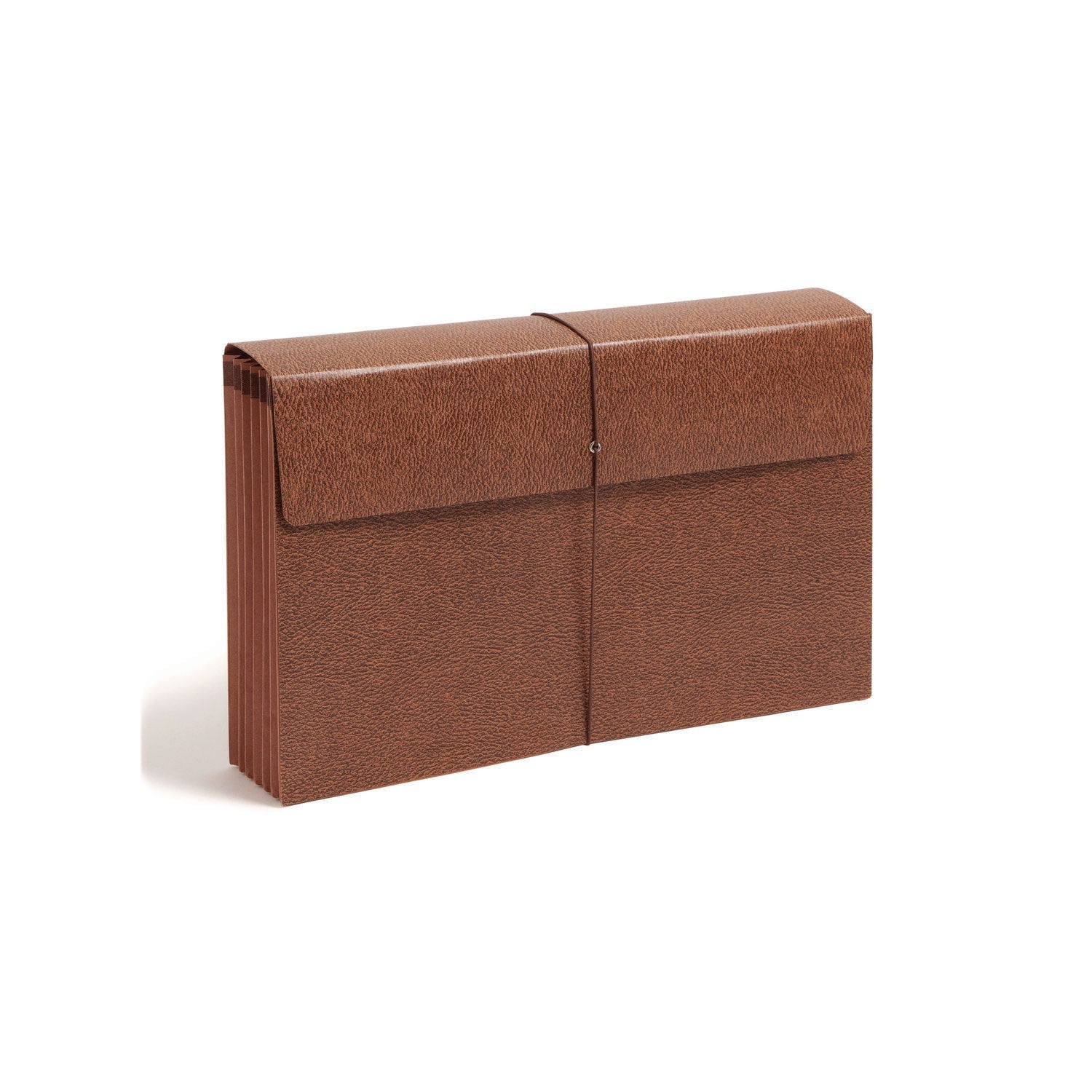 Smead Classic Expanding Wallets, 5.25" Expansion, 1 Section, Elastic Cord Closure, Legal Size, Redrope, 10/Box