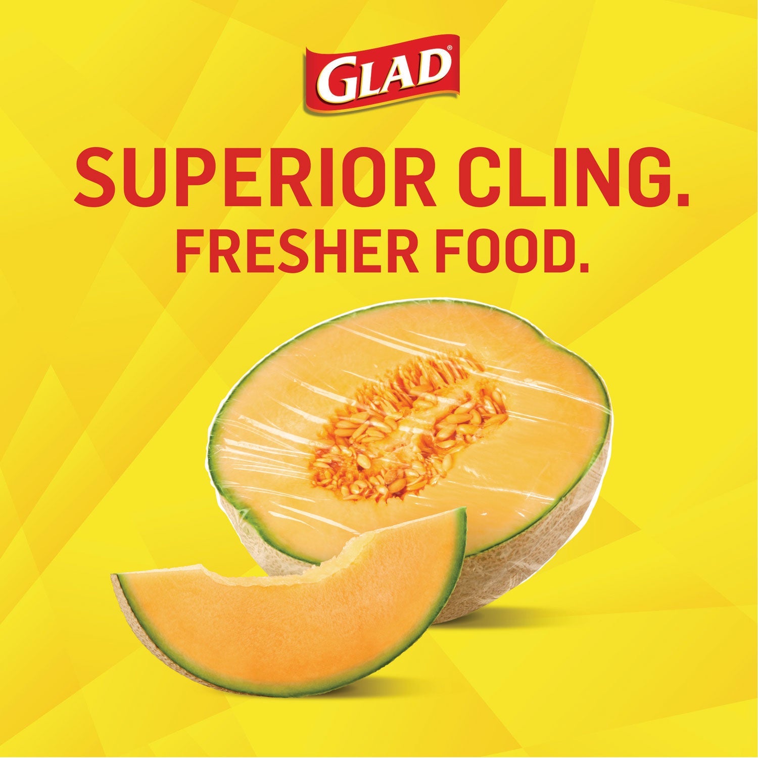 Glad® Cling'N Seal Plastic Food Wrap, 12" x 33.3 yd, 100 sq ft Roll, 16 Rolls/Carton