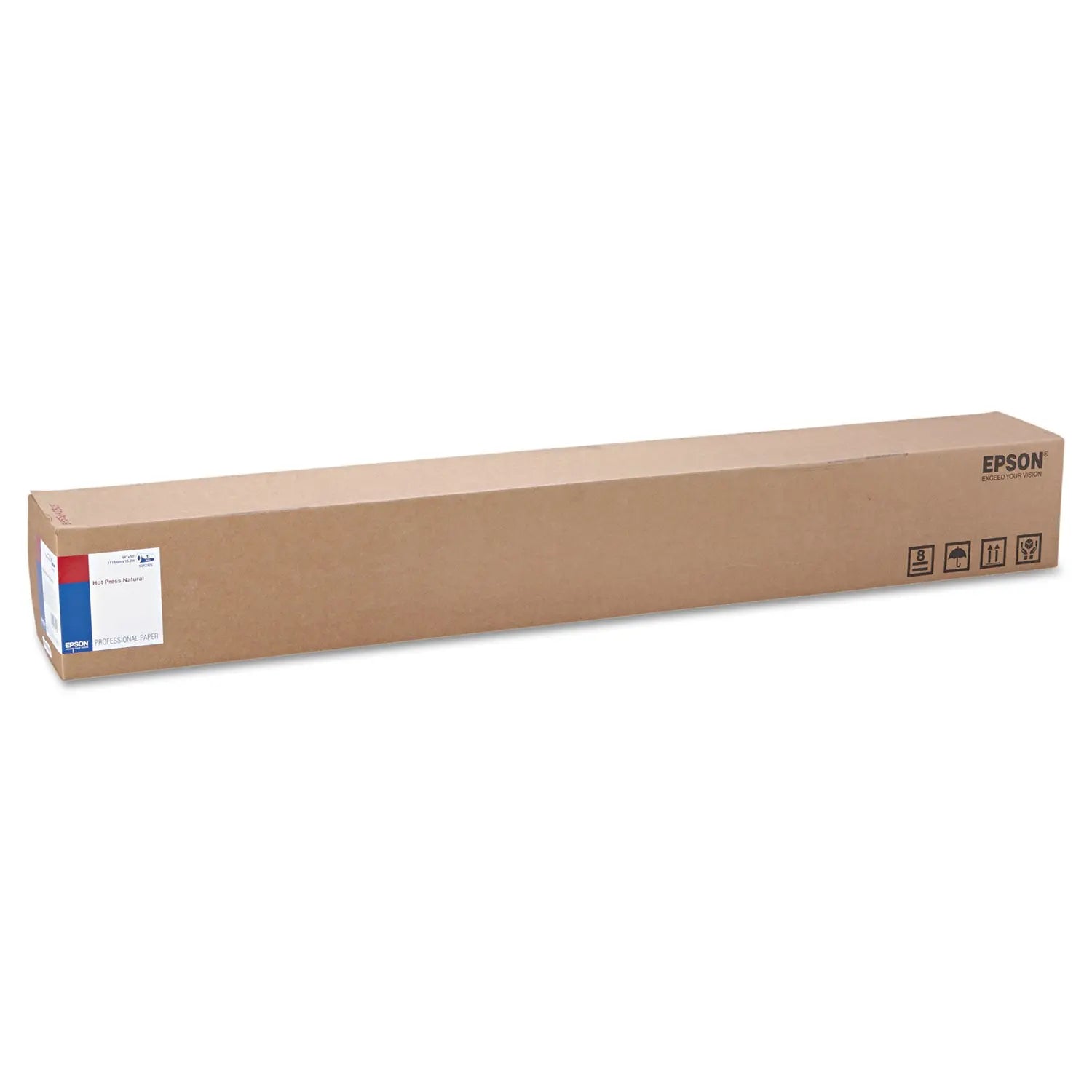 Epson® Hot Press Natural Fine Art Paper Roll, 16 Mil, 44" X 50 Ft, Smooth Matte Natural