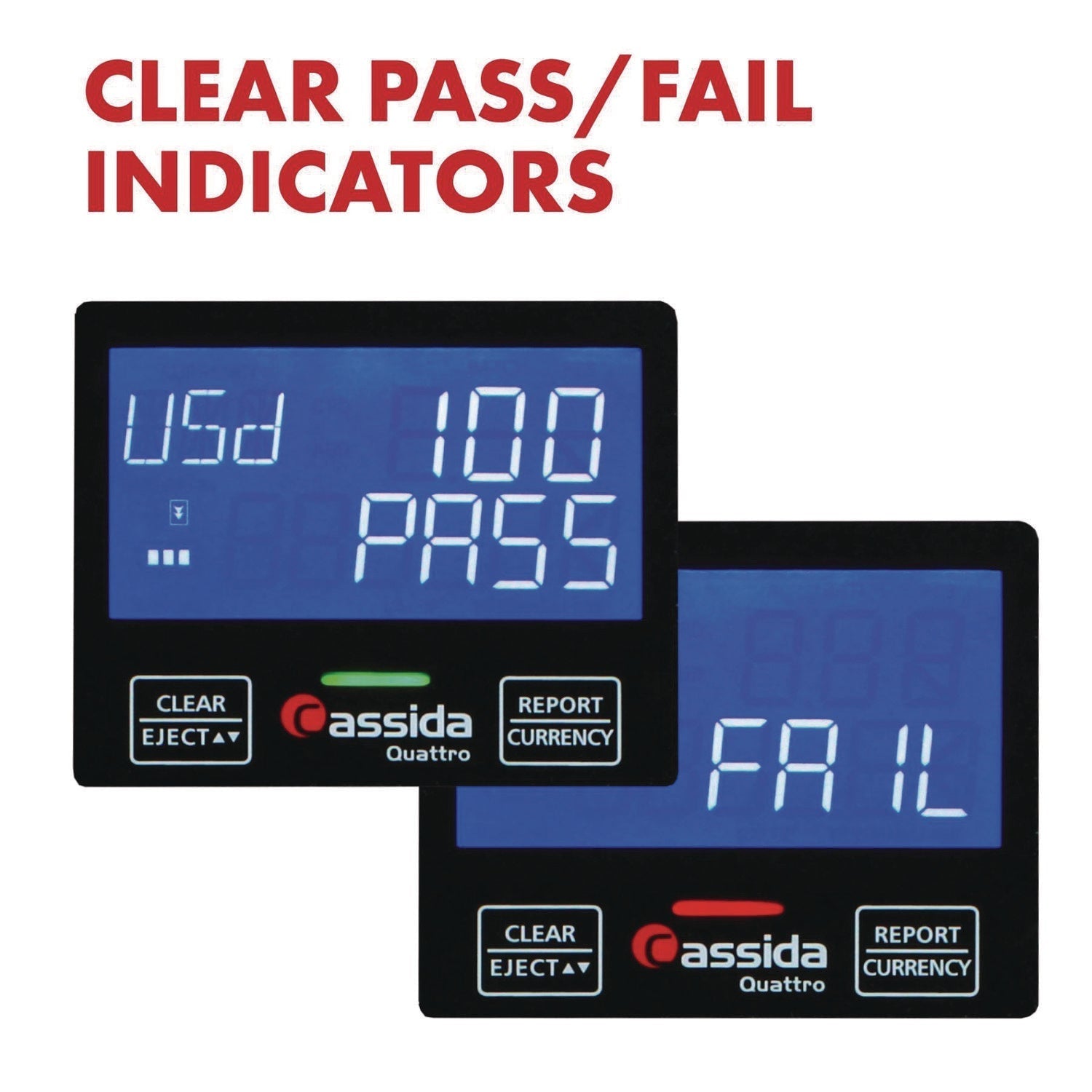 Cassida Quattro Counterfeit Detector, Infrared; Magnetic Strip Detection; Magnetic Thread Security; UV Light, U.S. Currency