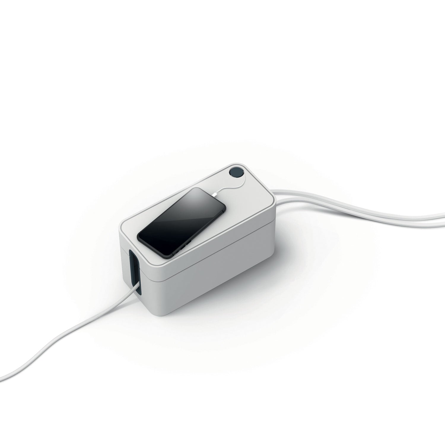Durable® CAVOLINE Cable Management Box, 9.6" w x 4.96" d x 4.56" h, Small, Gray