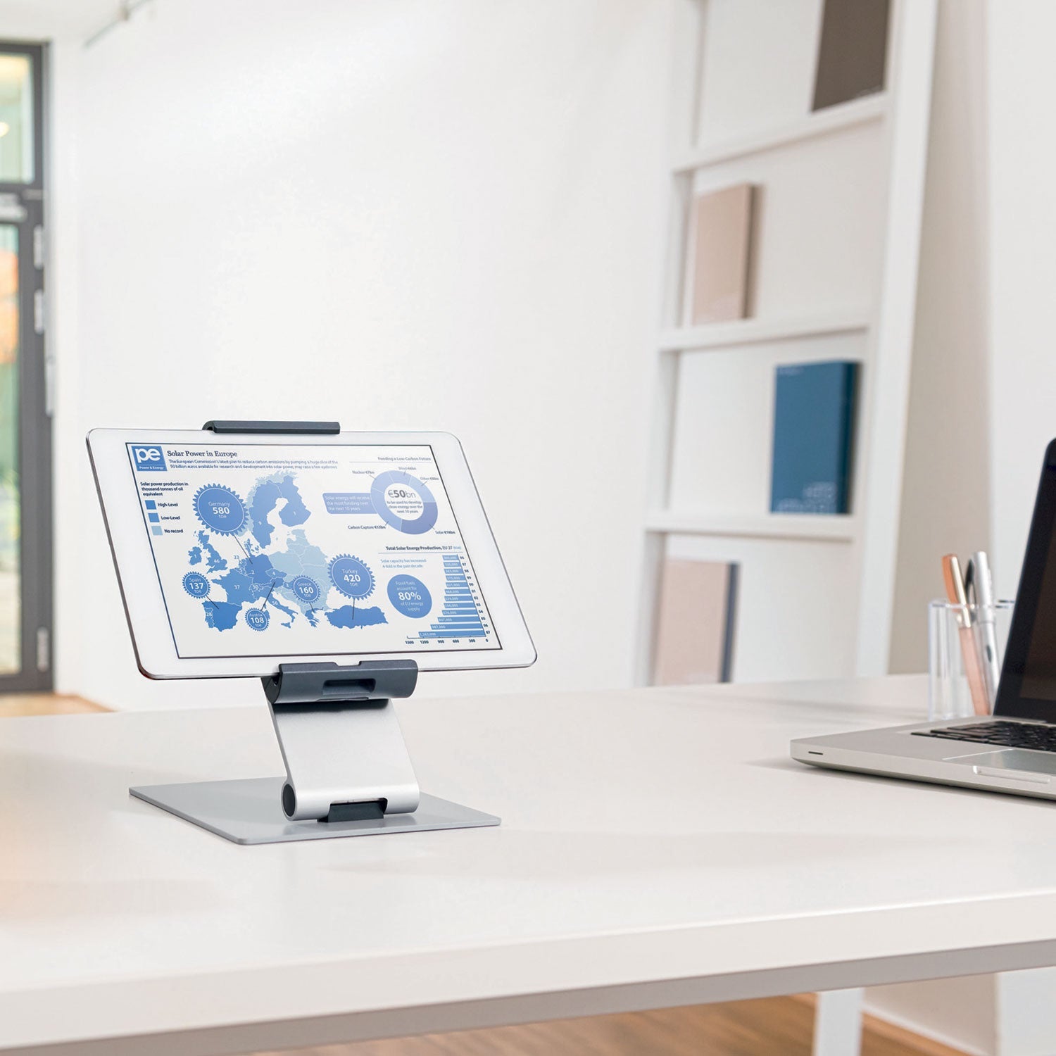 Durable® Tablet Holder Desk Stand, Silver