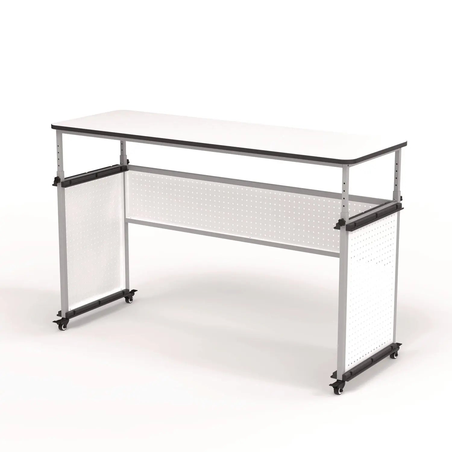 Luxor Modular Teacher's Desk, 60.25 x 21 x 32 to 38, White