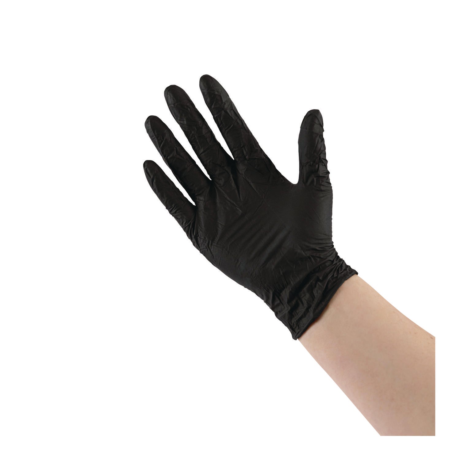 Boardwalk® Disposable General-Purpose Powder-Free Nitrile Gloves, Small, Black, 4.4 mil, 100/Box, 10 Boxes/Carton