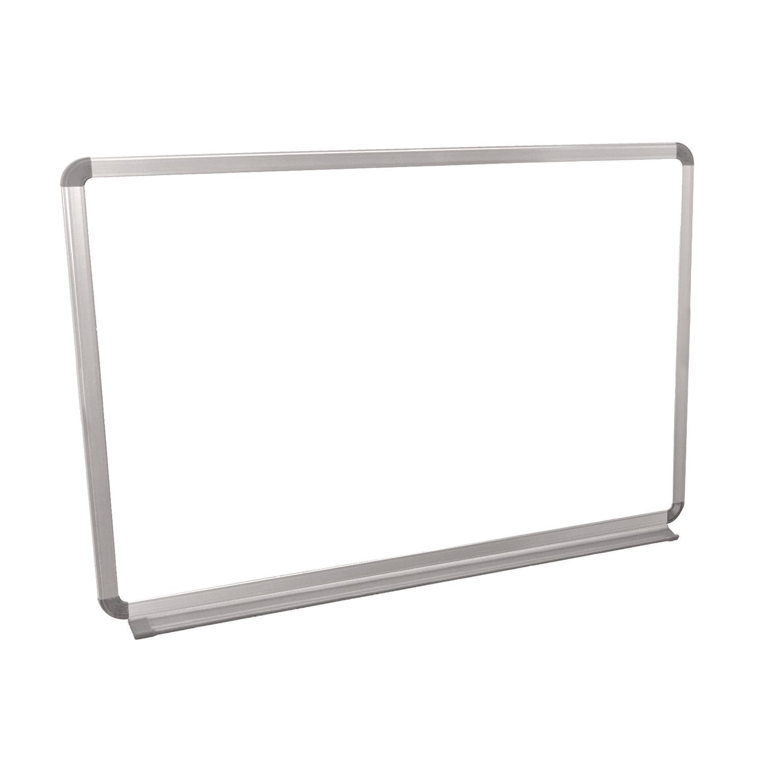 Luxor Wall-Mounted Magnetic Whiteboard, 36" x 24", White Surface, Silver Aluminum Frame - Bloom Skins