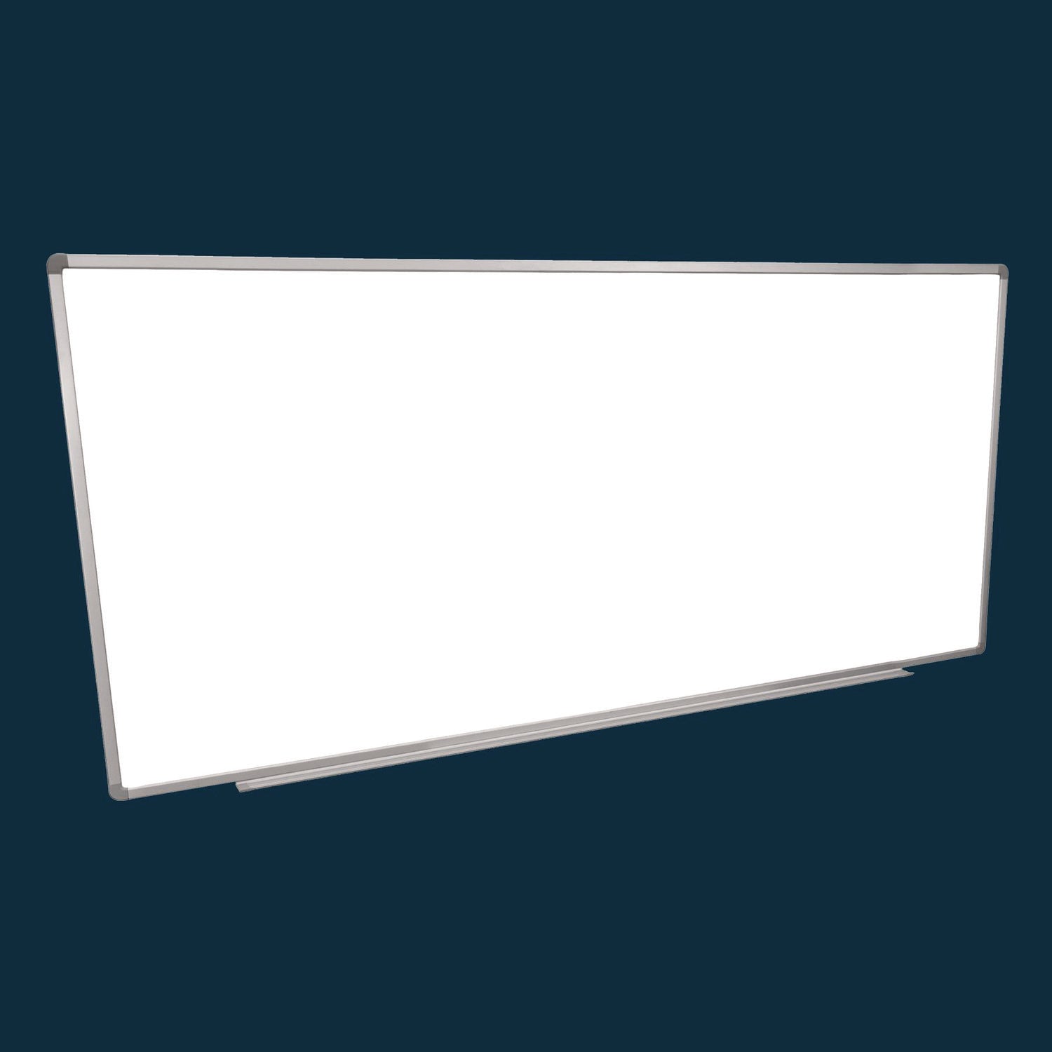 Luxor Wall-Mounted Magnetic Whiteboard, 96" x 40", White Surface, Silver Aluminum Frame