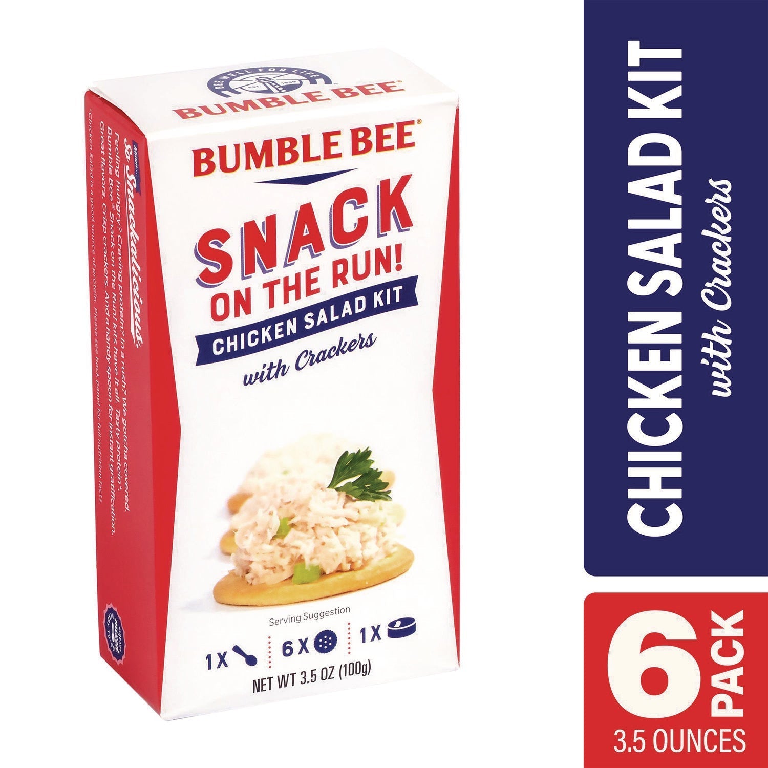 Bumble Bee® Snack on the Run Chicken Salad Kit with Crackers, 3.5 oz Box, 6/Carton - Bloom Skins
