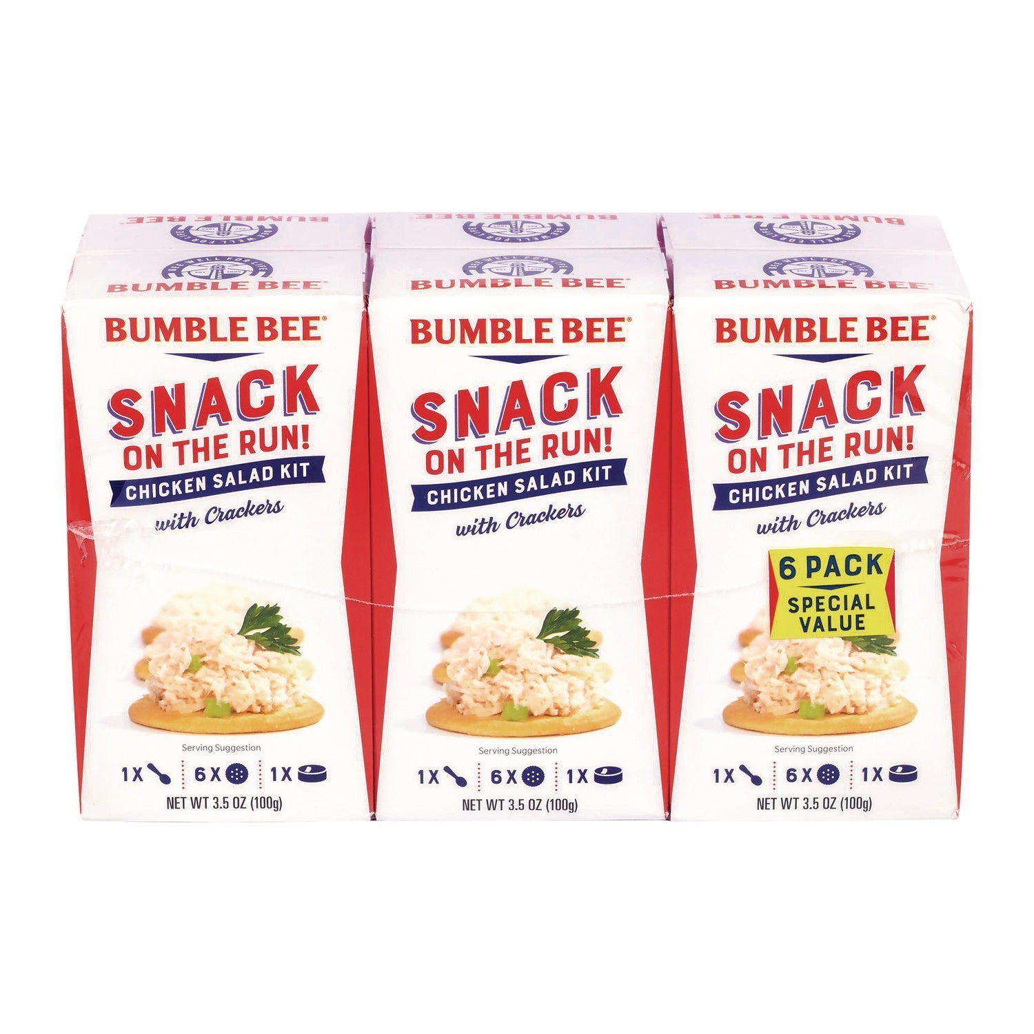 Bumble Bee® Snack on the Run Chicken Salad Kit with Crackers, 3.5 oz Box, 6/Carton - Bloom Skins