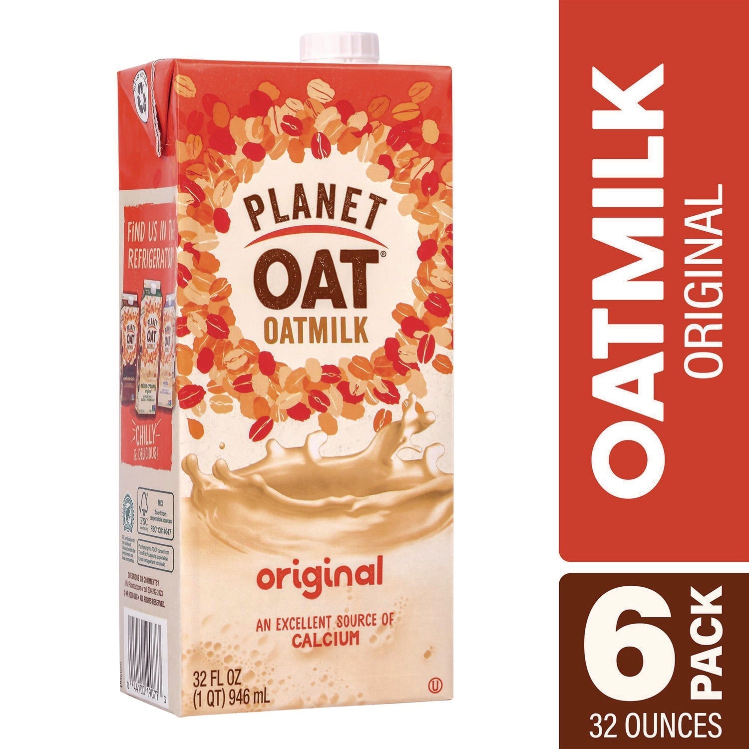 Planet Oat® Original Oat Milk Cartons, 32 oz Carton, 6/Carton - Bloom Skins