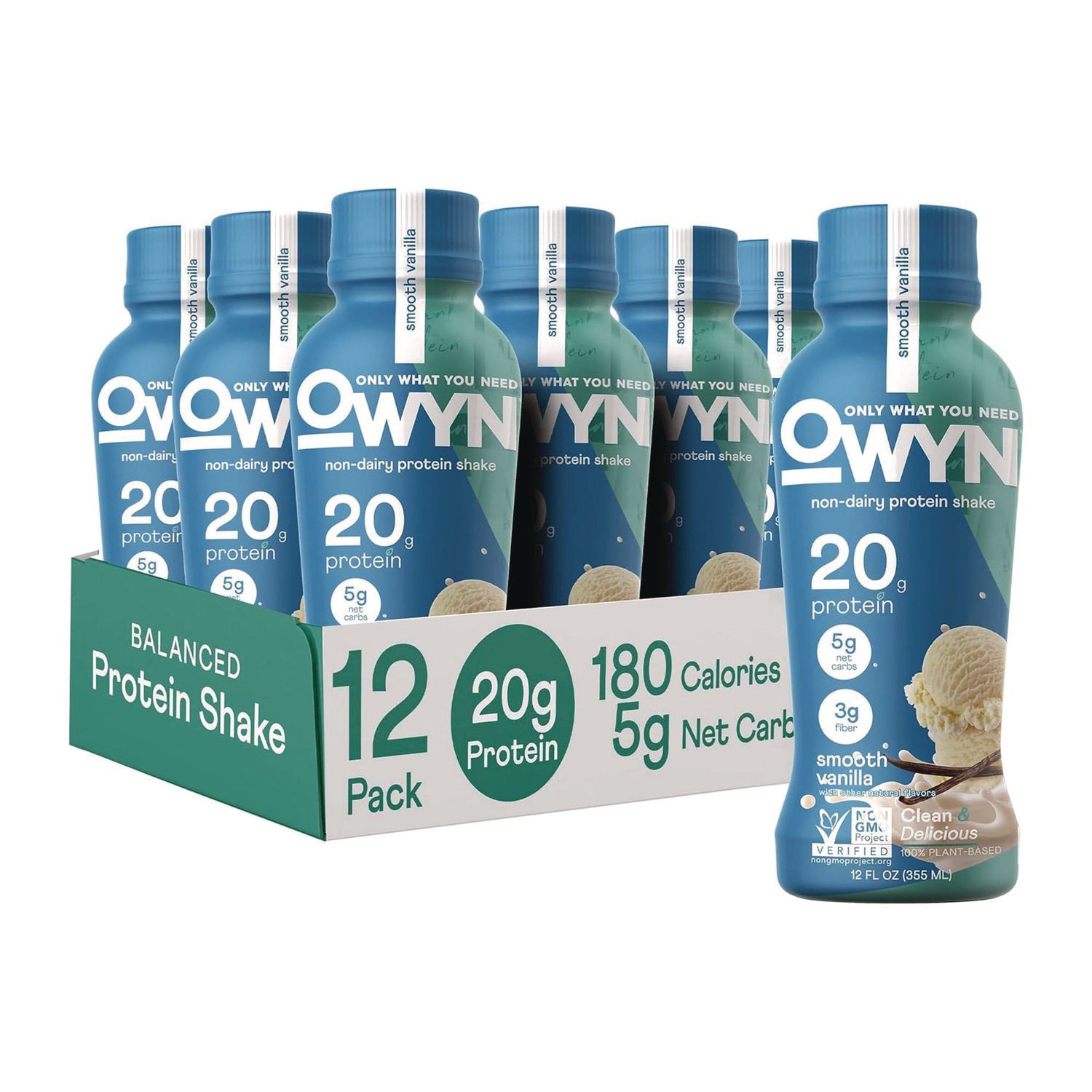 OWYN™ 20 g Protein Drink, Vanilla, 12 oz Bottle, 12/Carton