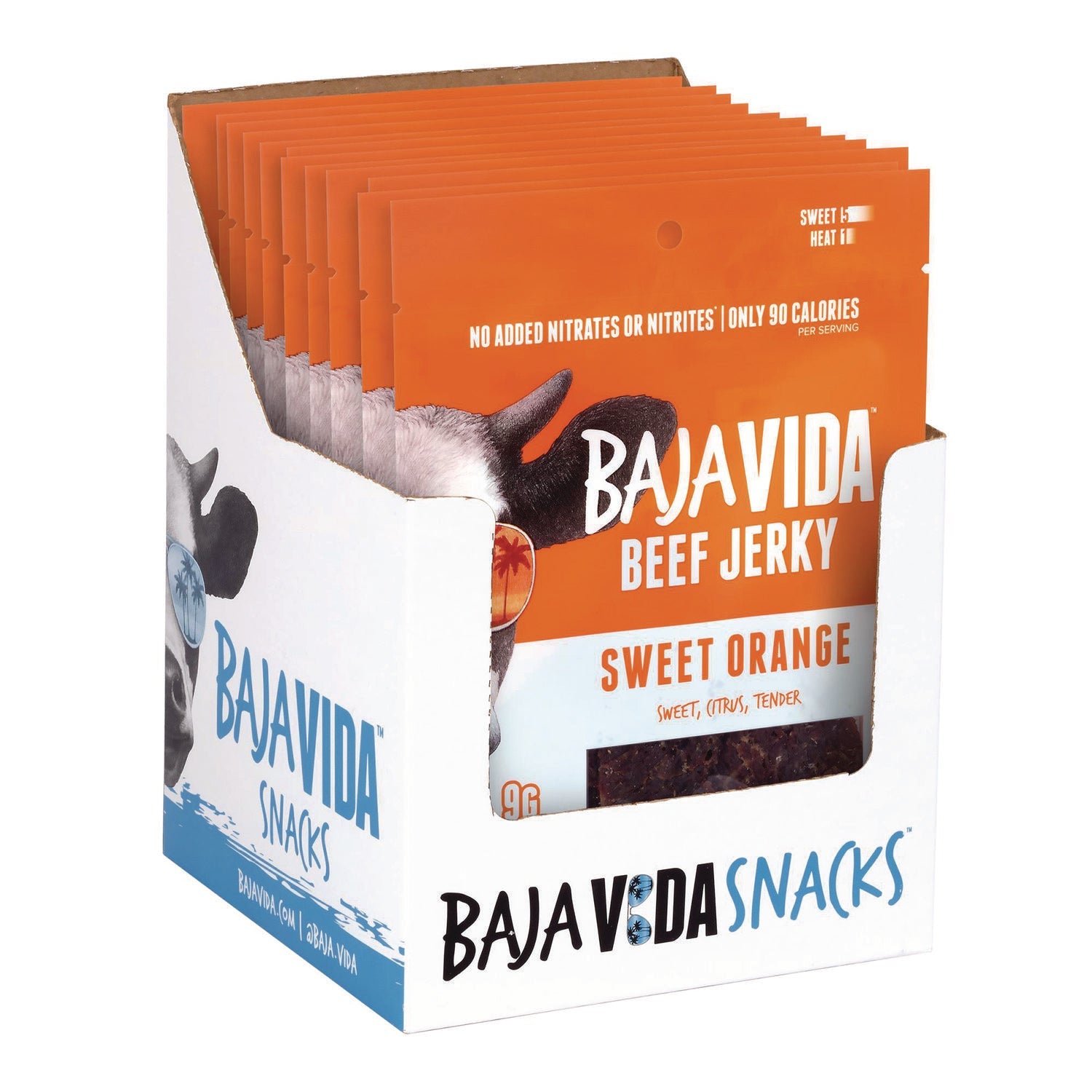 Baja Jerky Beef Jerky Sweet Orange Snack Pack, Sweet Orange, 1 oz Packet, 12/Carton